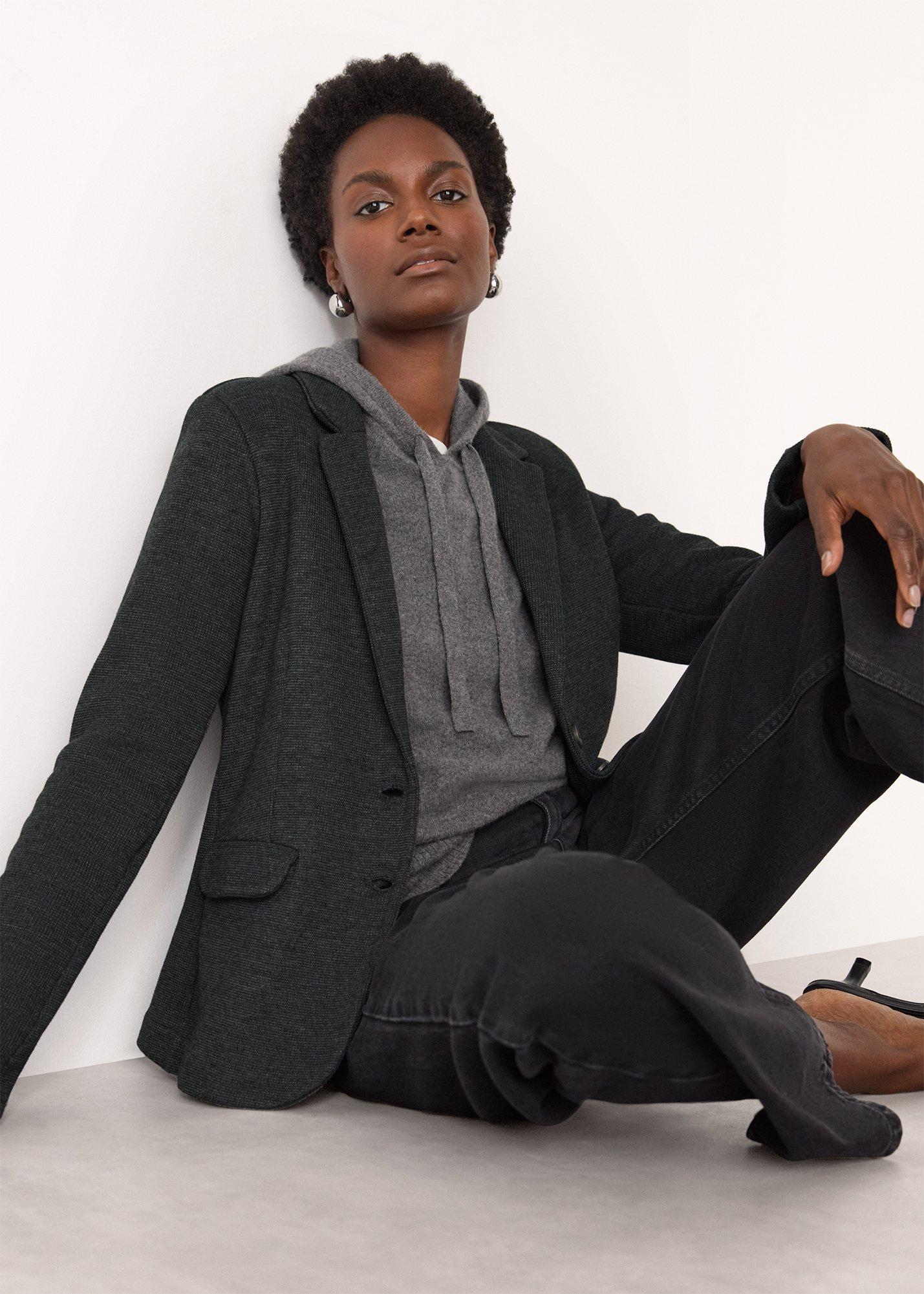 Slim Jersey Jacket Dark Grey