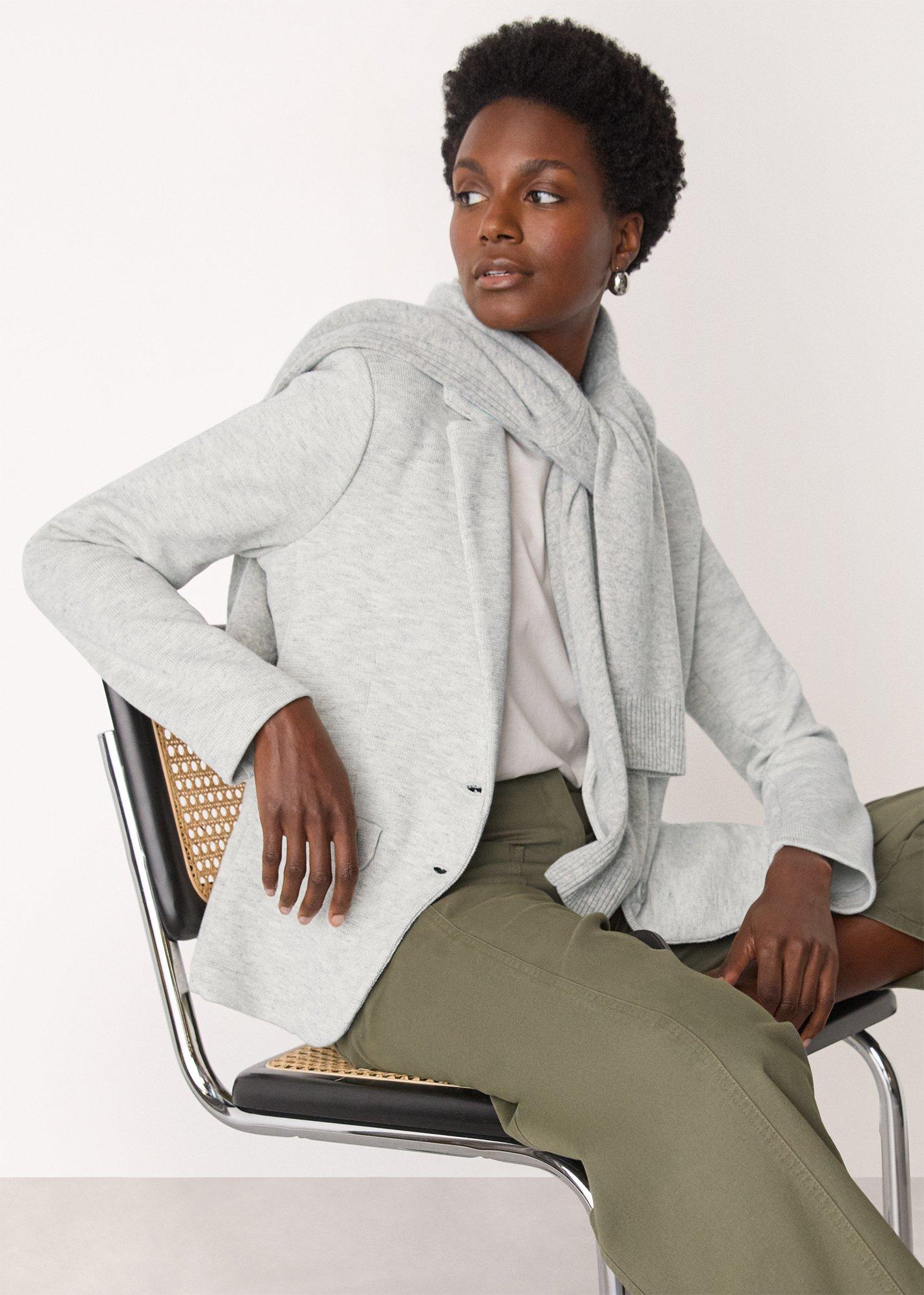 Grey Slim Jersey Jacket