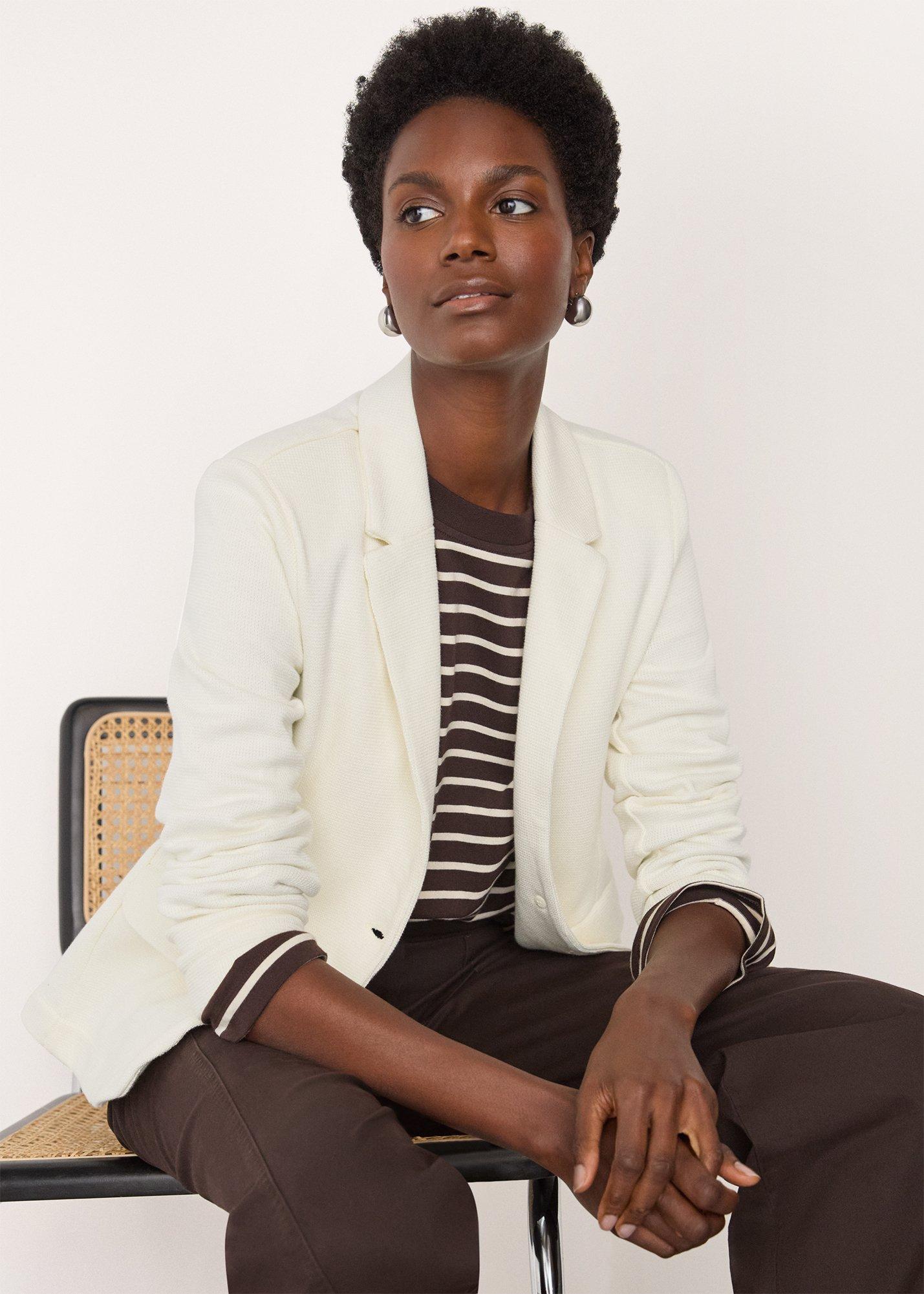 Ivory Slim Jersey Jacket