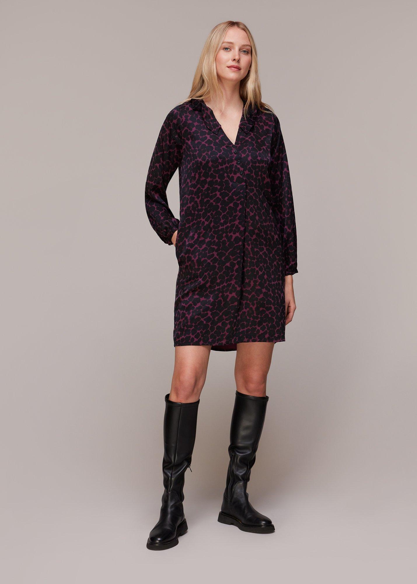 Pink Smudge Animal Frill Dress