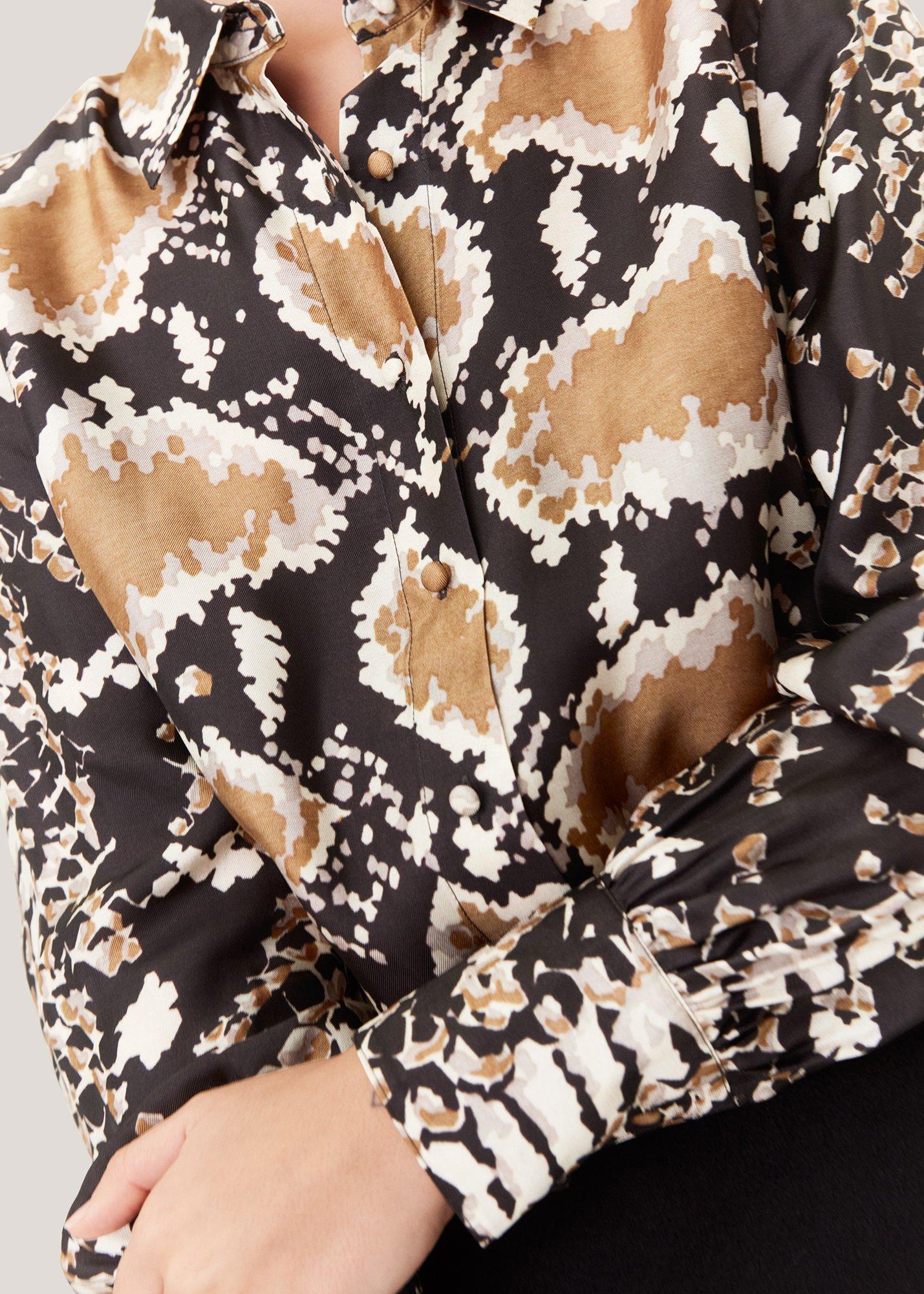 Silk Snake Oversized Shirt