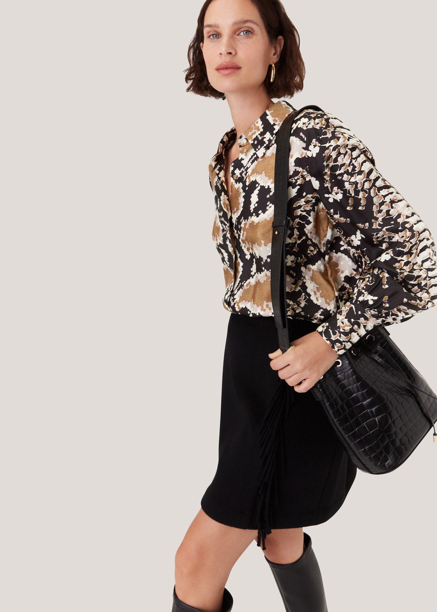 Silk Snake Oversized Shirt