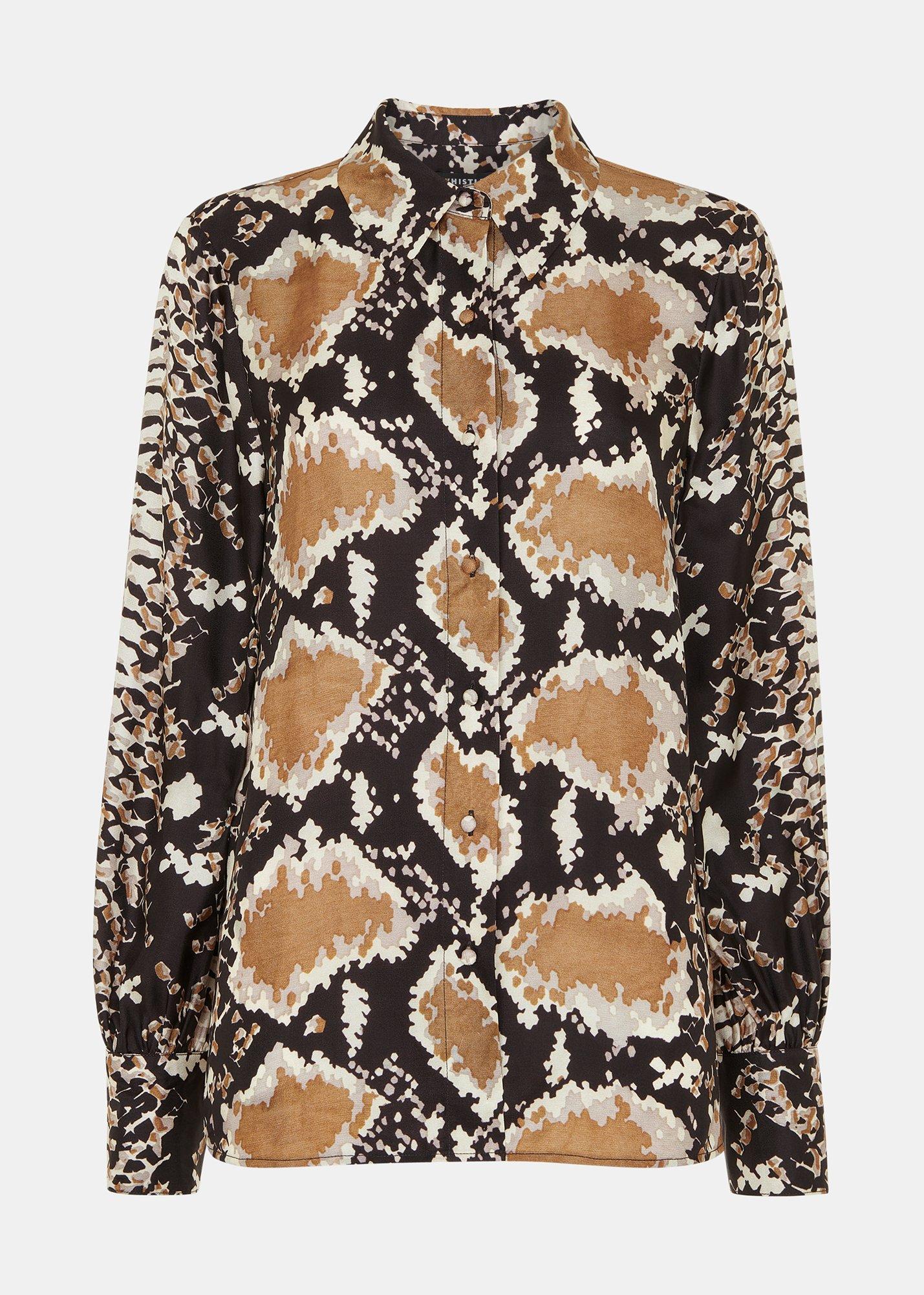 Silk Snake Oversized Shirt