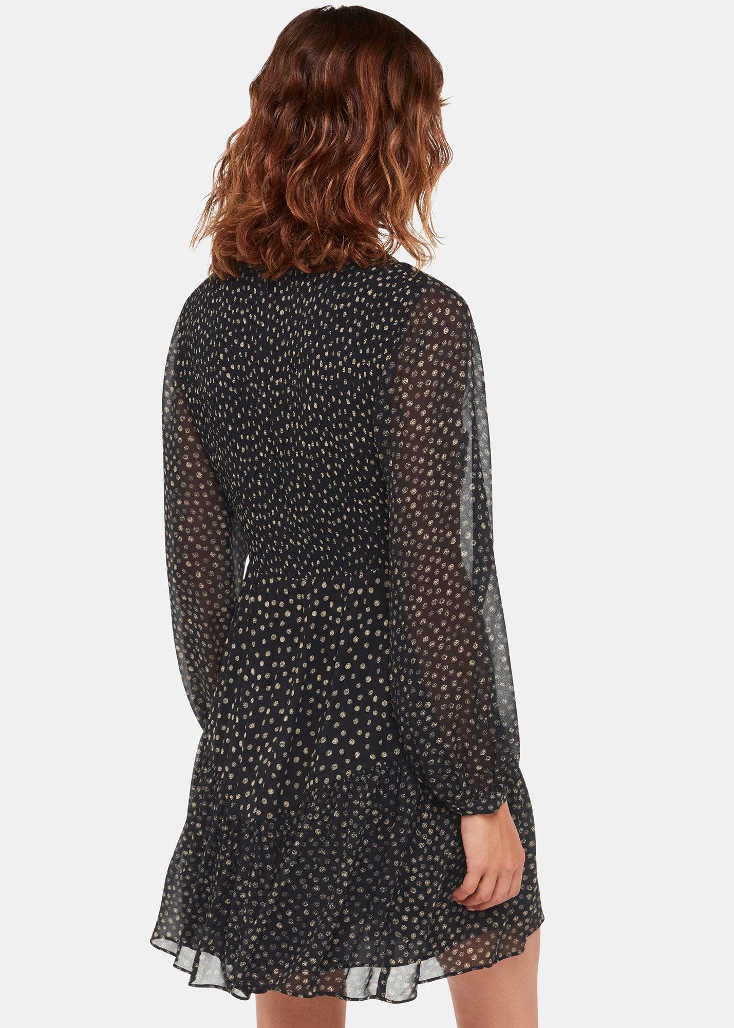 Black Speckled Polka Dot Dress