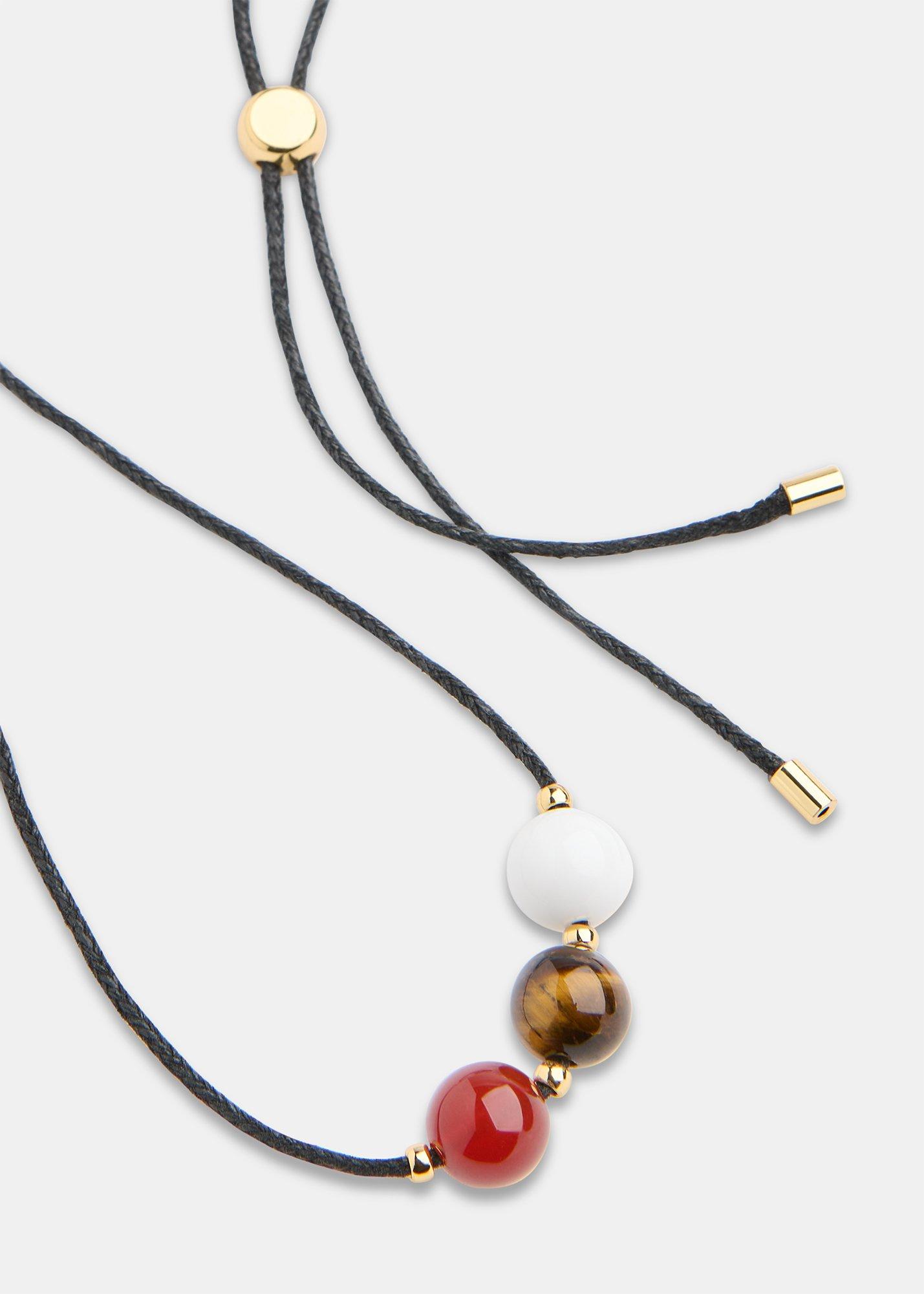 Sphere Bead Cord Necklace