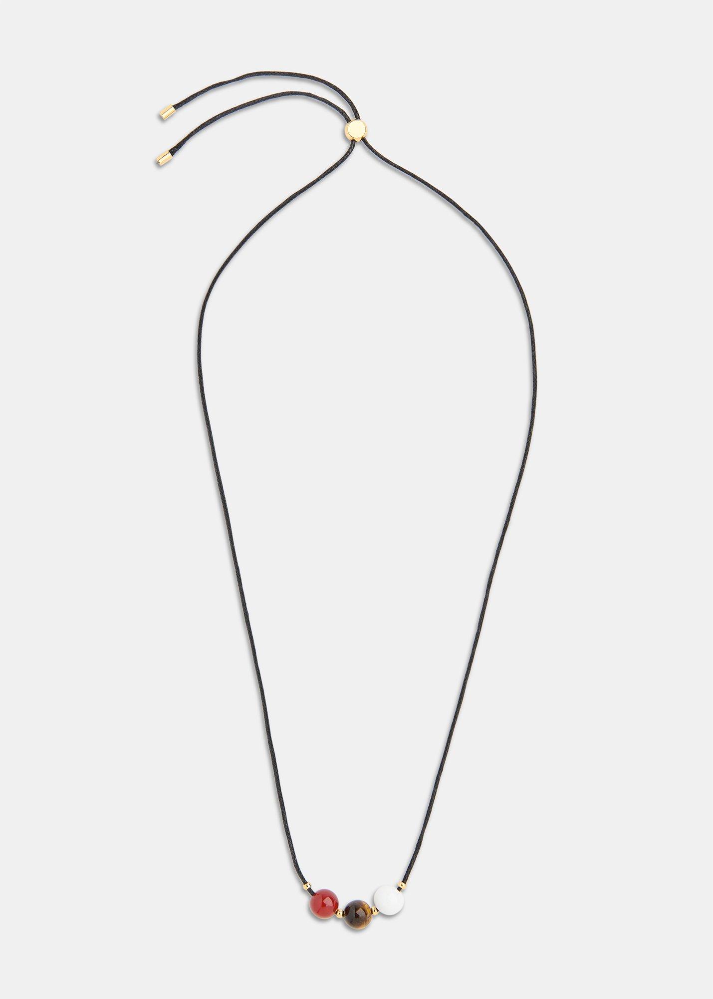 Sphere Bead Cord Necklace