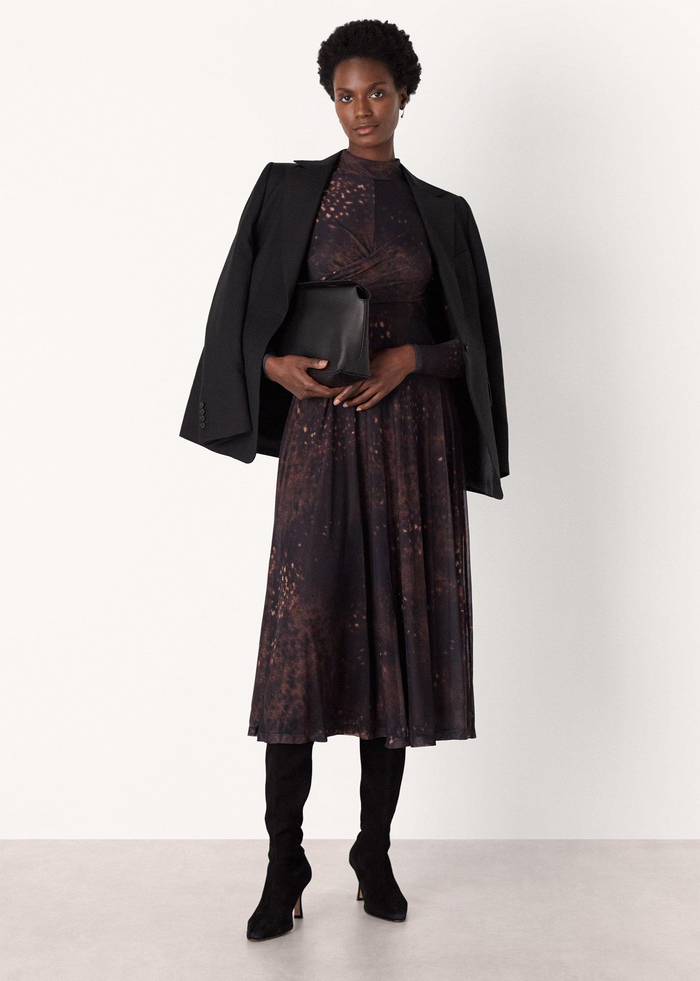 Spotted Animal Mesh Dress