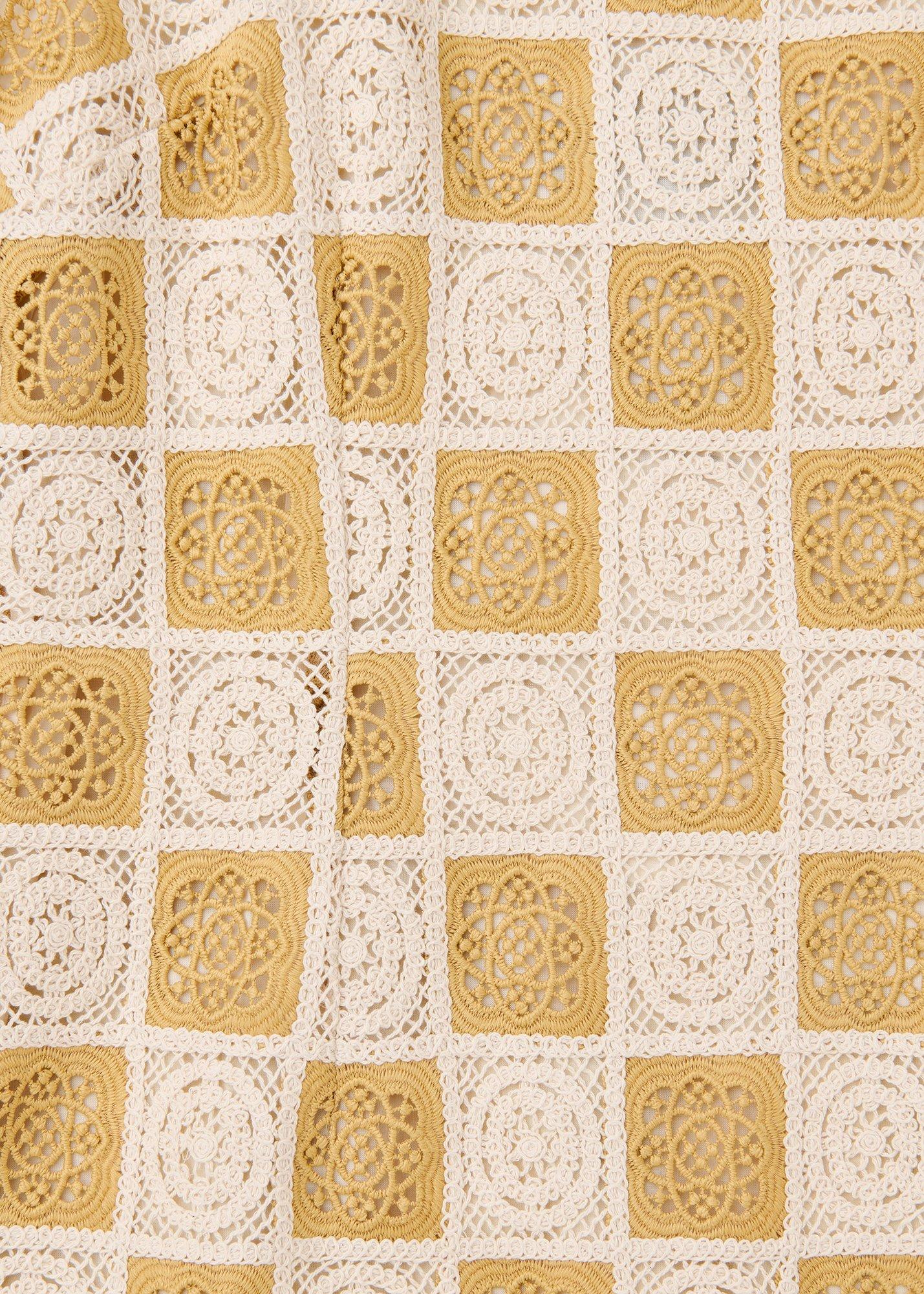 Cotton Crochet Midi Dress