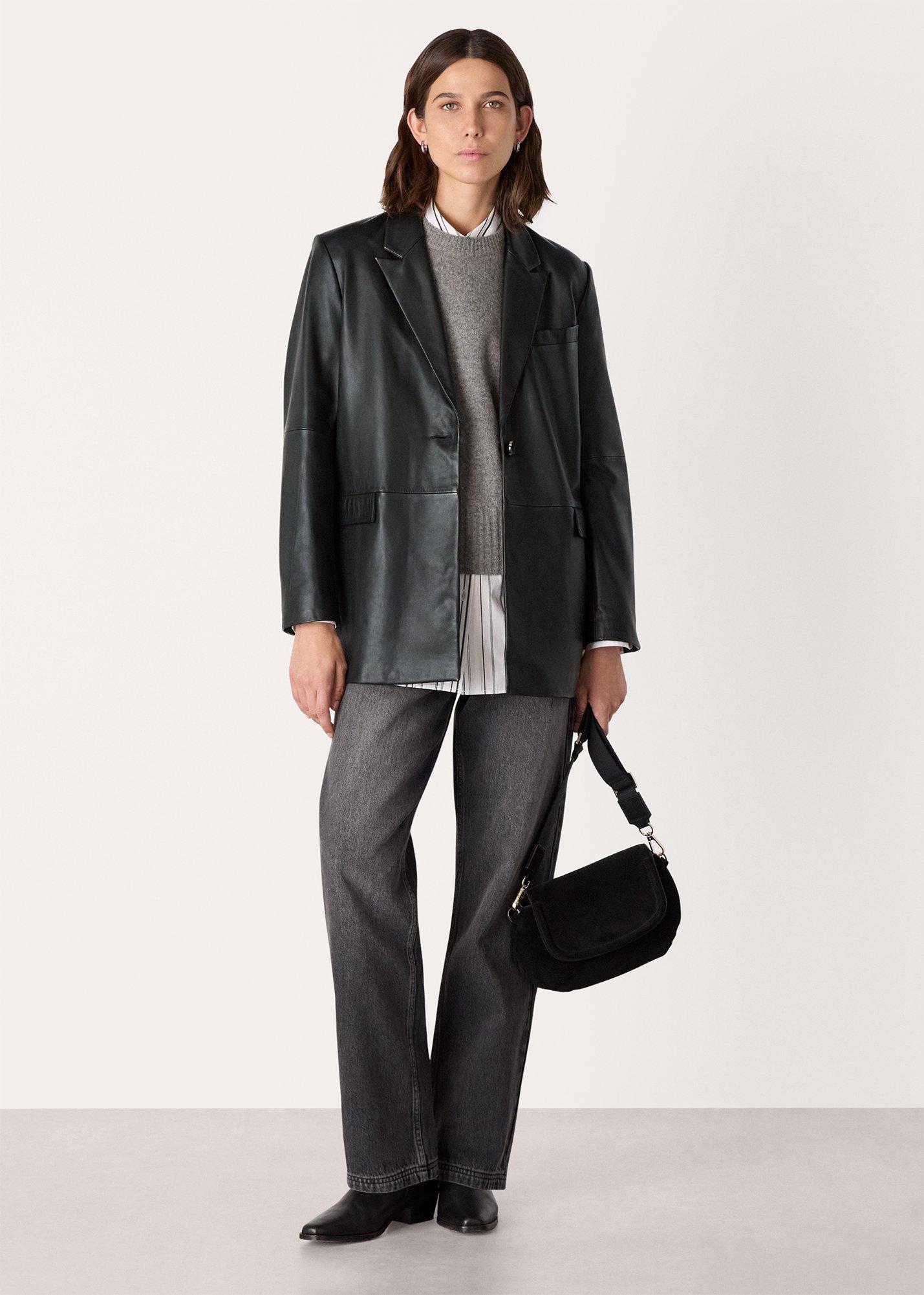 Stina Leather Blazer