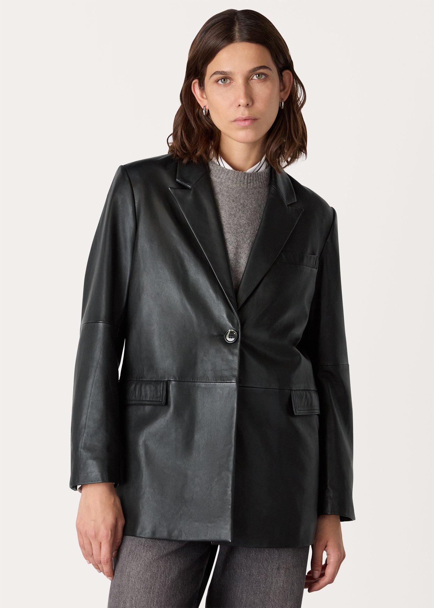 Stina Leather Blazer