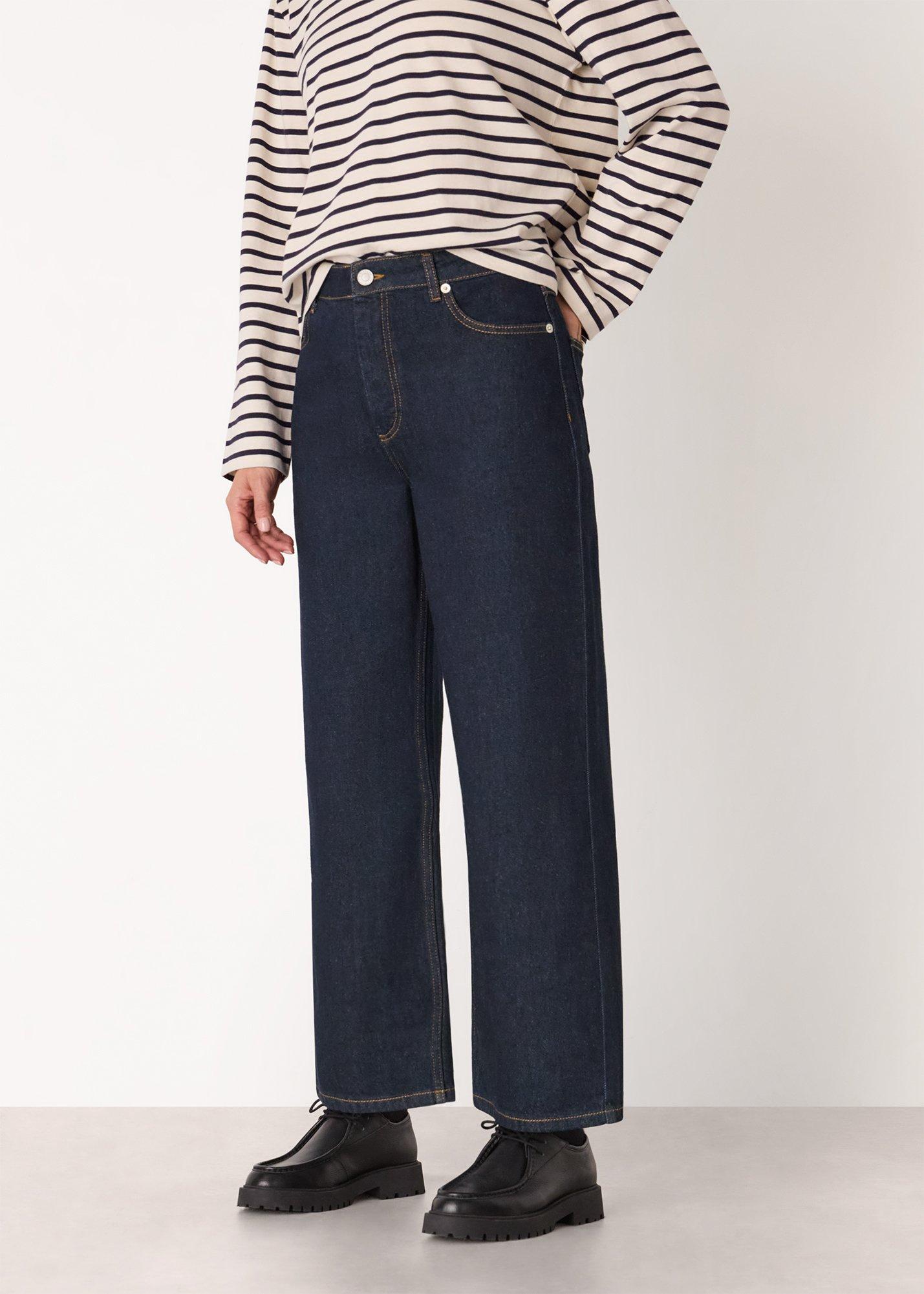 Dark Denim Straight Ankle Length Jean