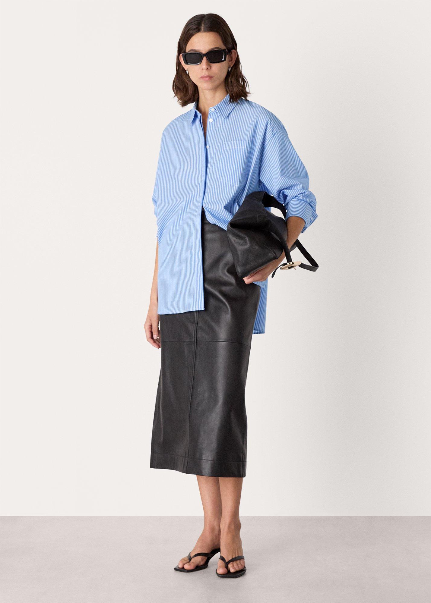 Blue Stripe Oversized Shirt