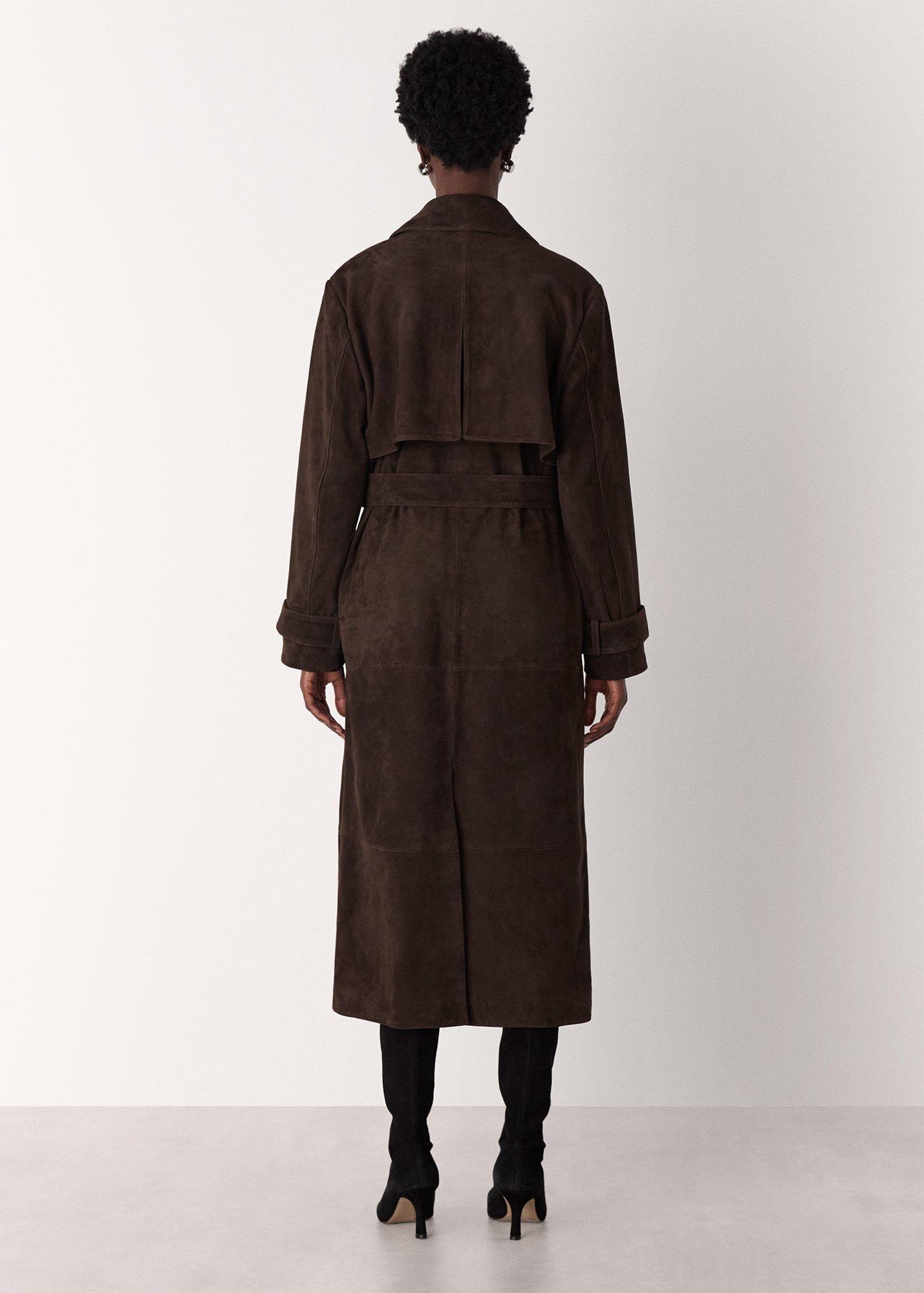 Suede Trench Coat
