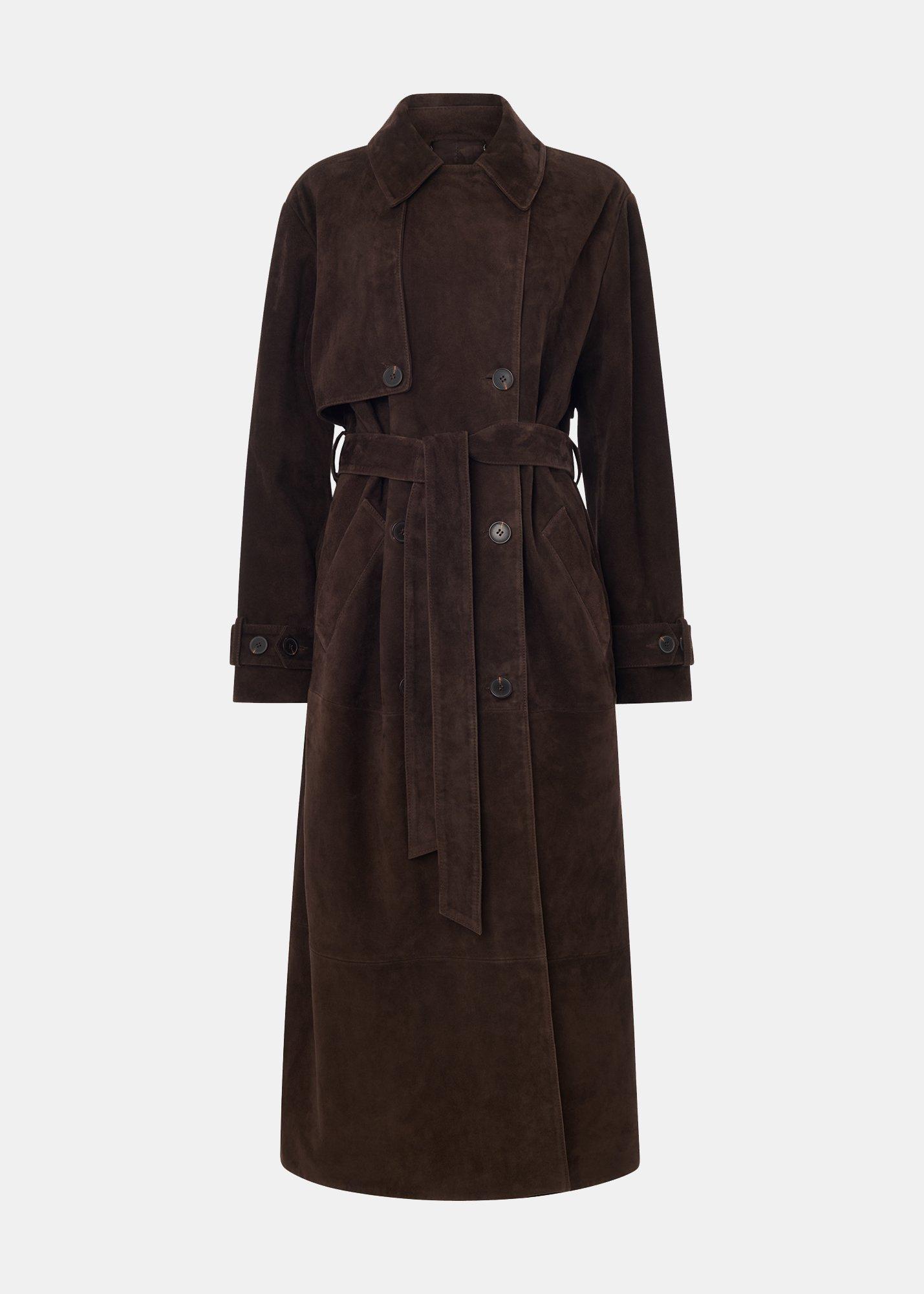 Suede Trench Coat