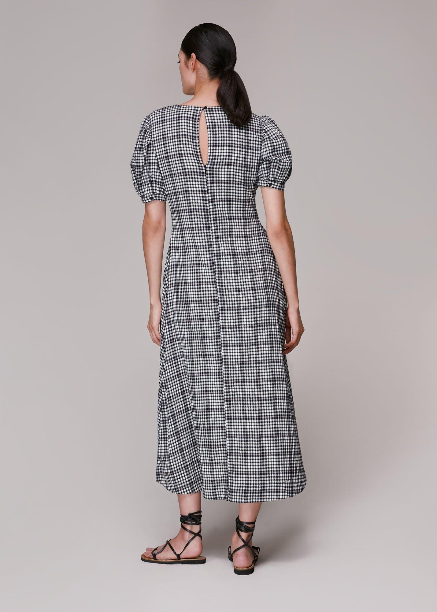 Multicolour Tabitha Checked Midi Dress