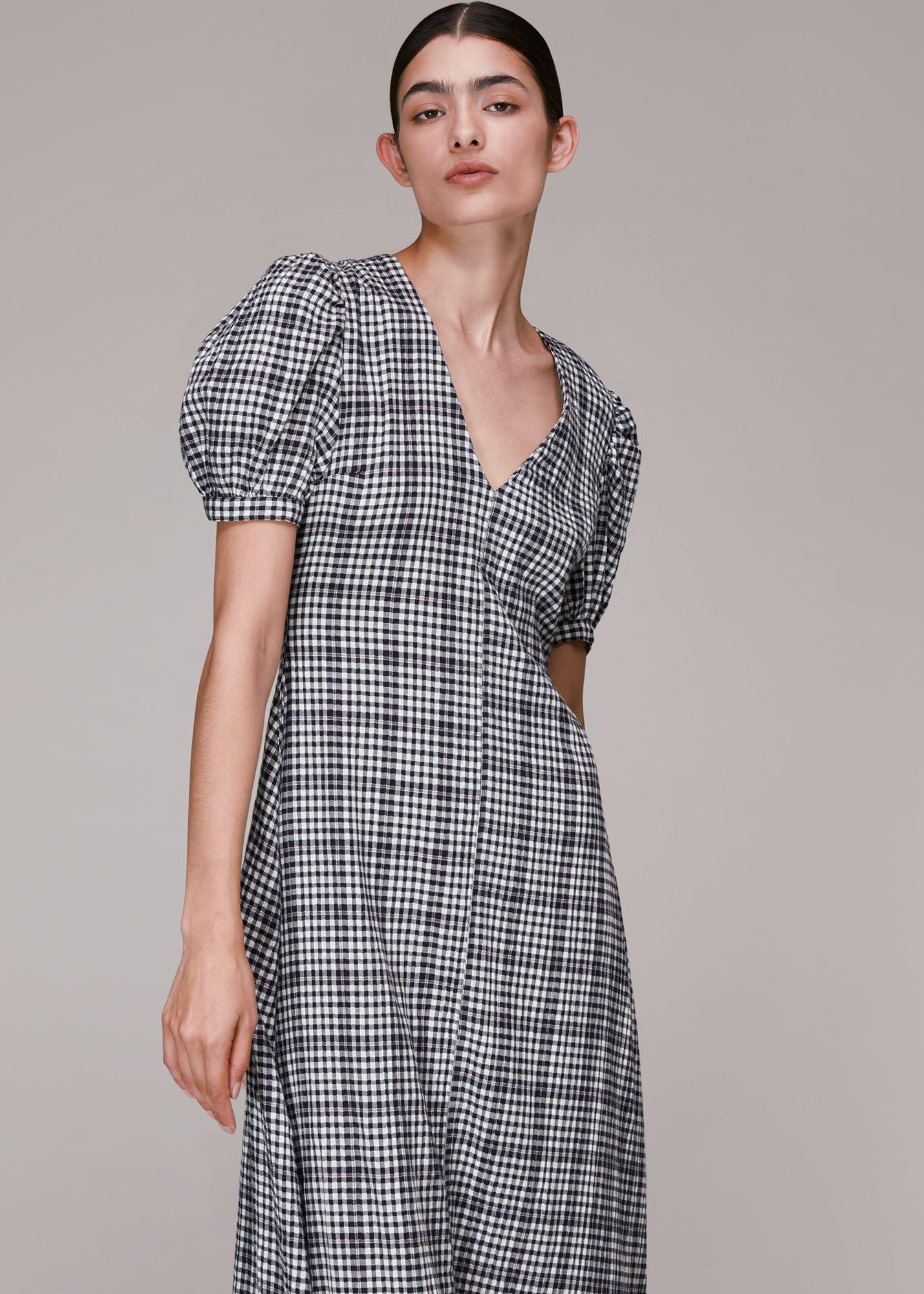 Tabitha Checked Midi Dress