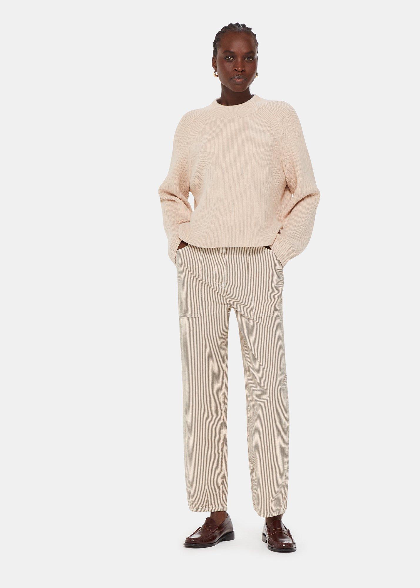 Brown Tessa Stripe Casual Pants&nbsp;