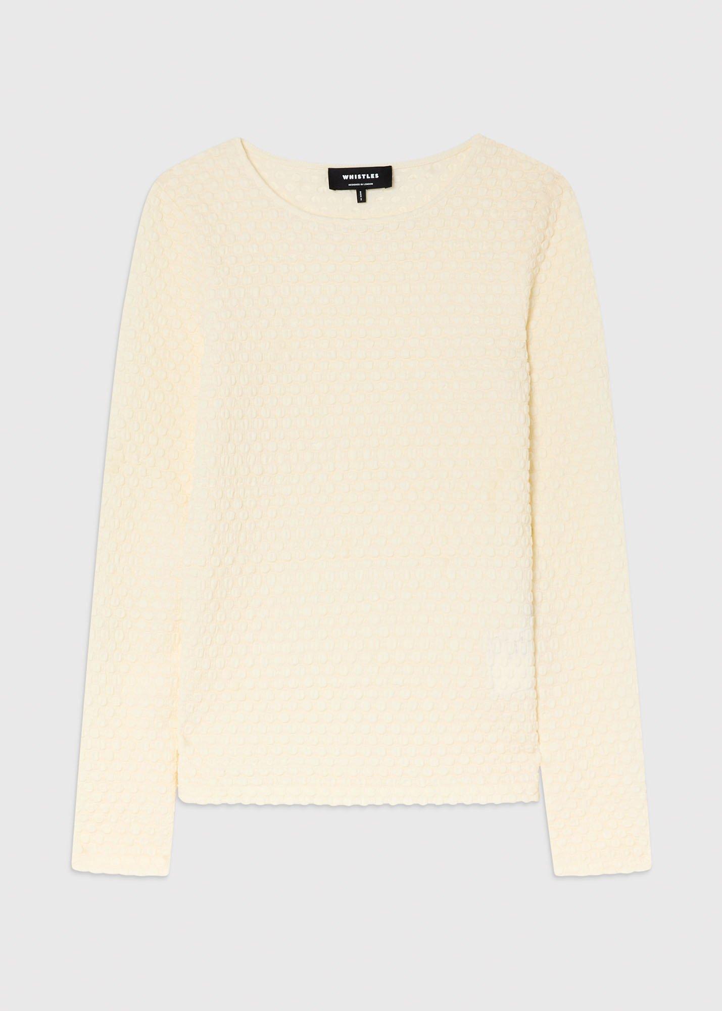 Textured Circle Jersey Top