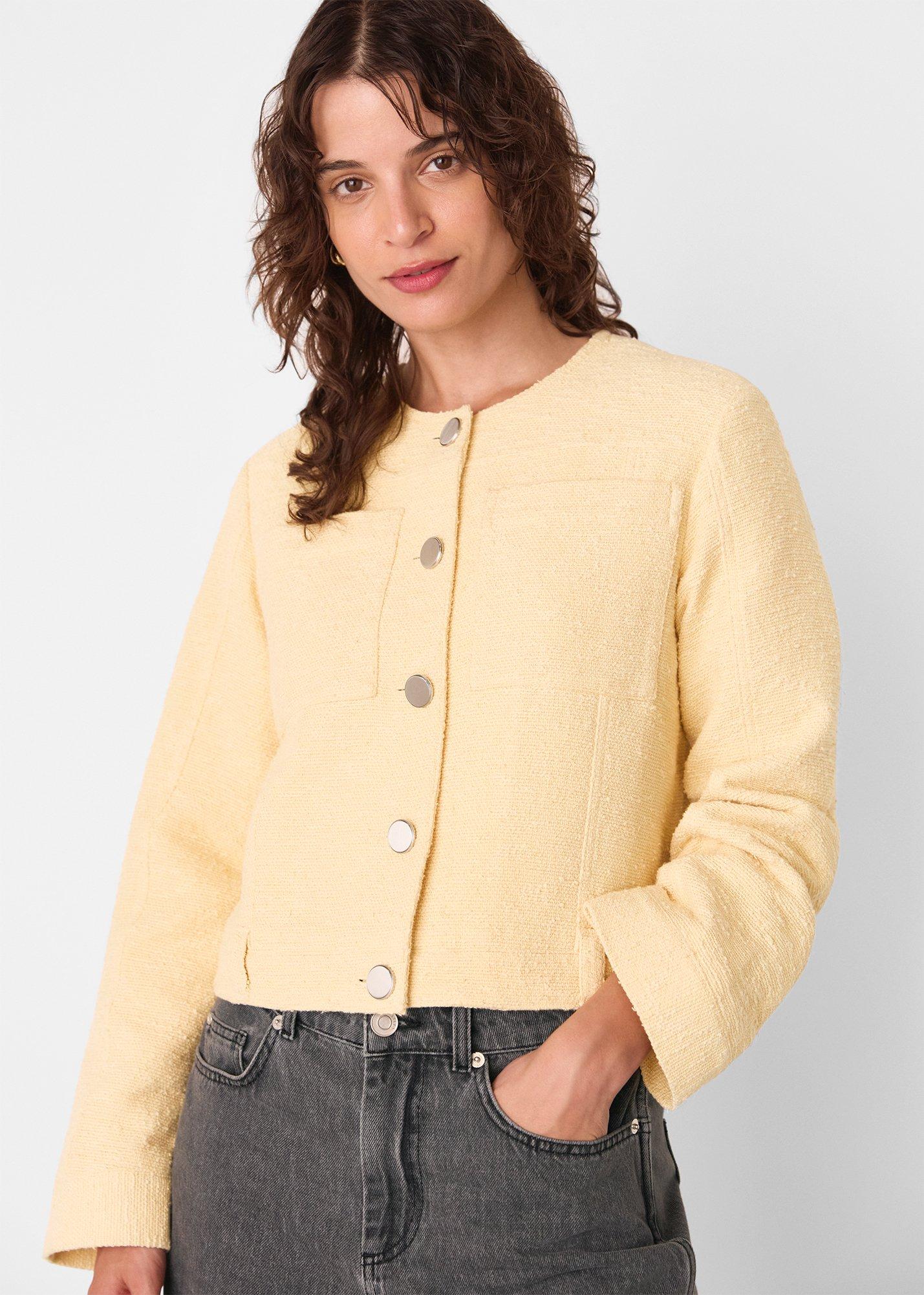 Butter Textured Collarless Jacket