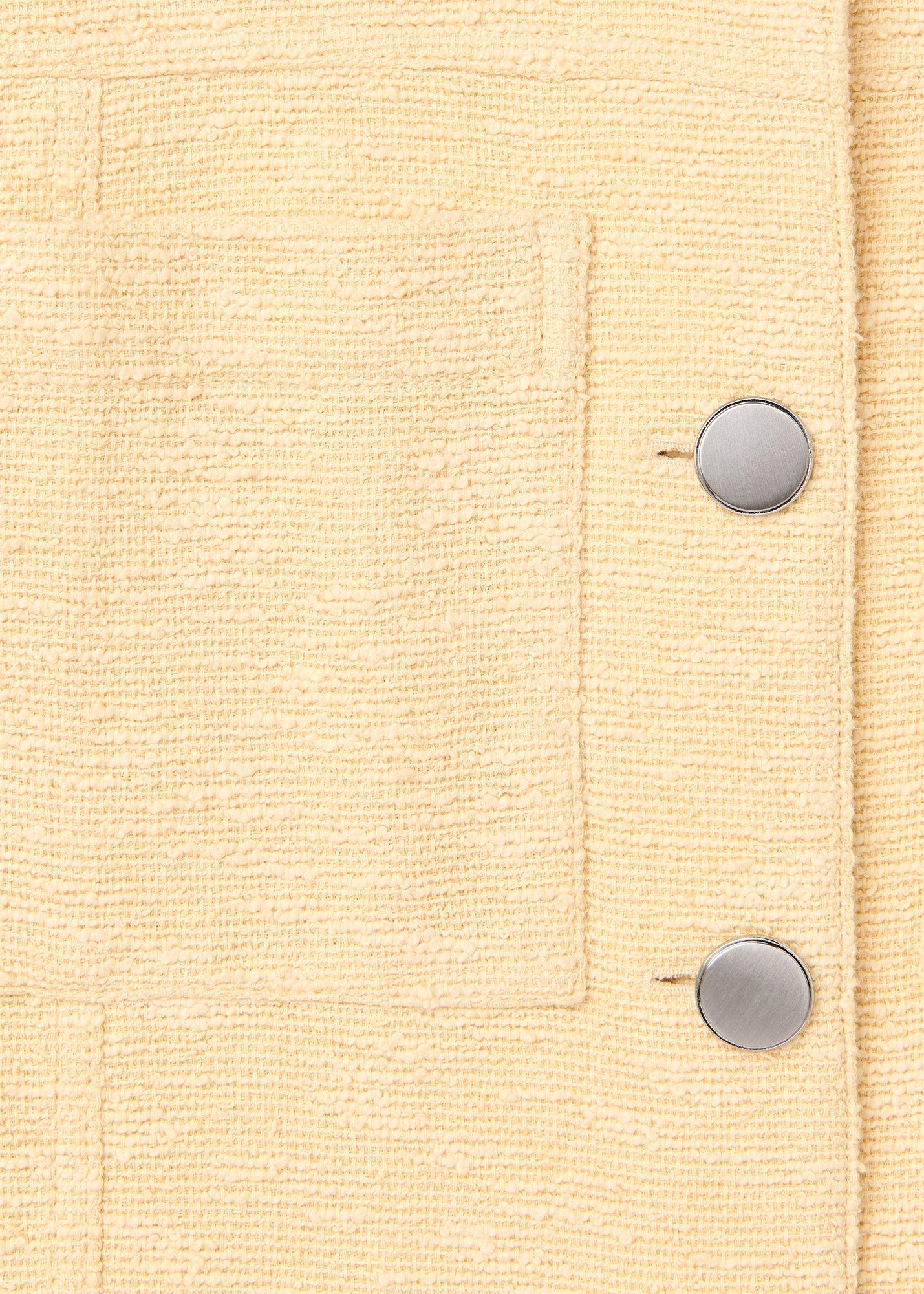 Textured Collarless Jacket