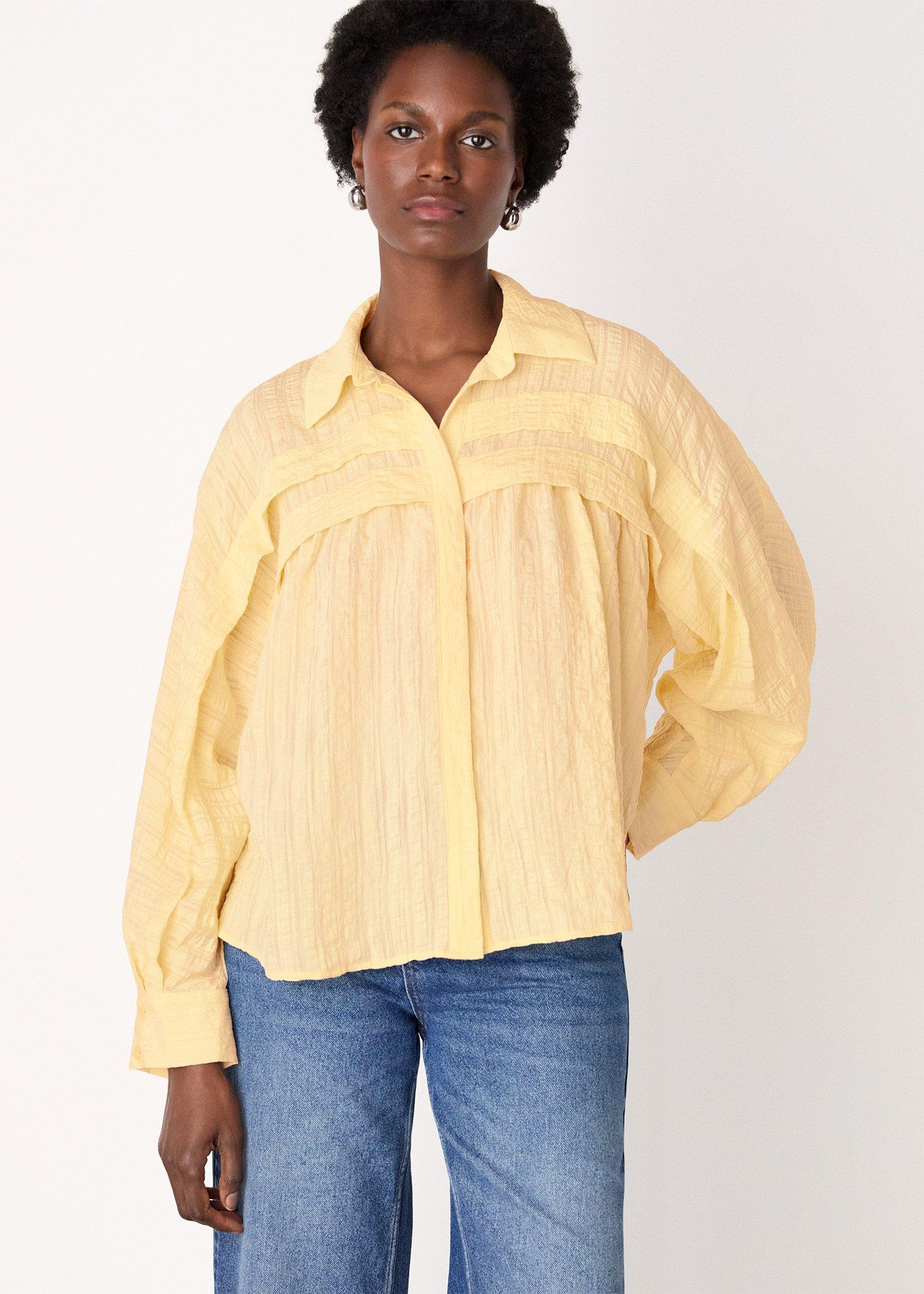 Textured Frill Detail Blouse
