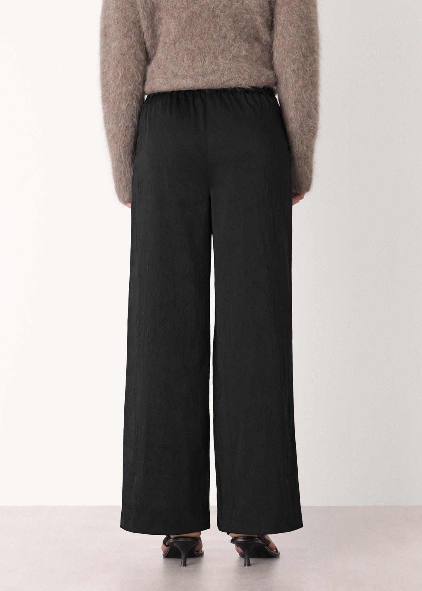Textured Satin Pintuck Trouser