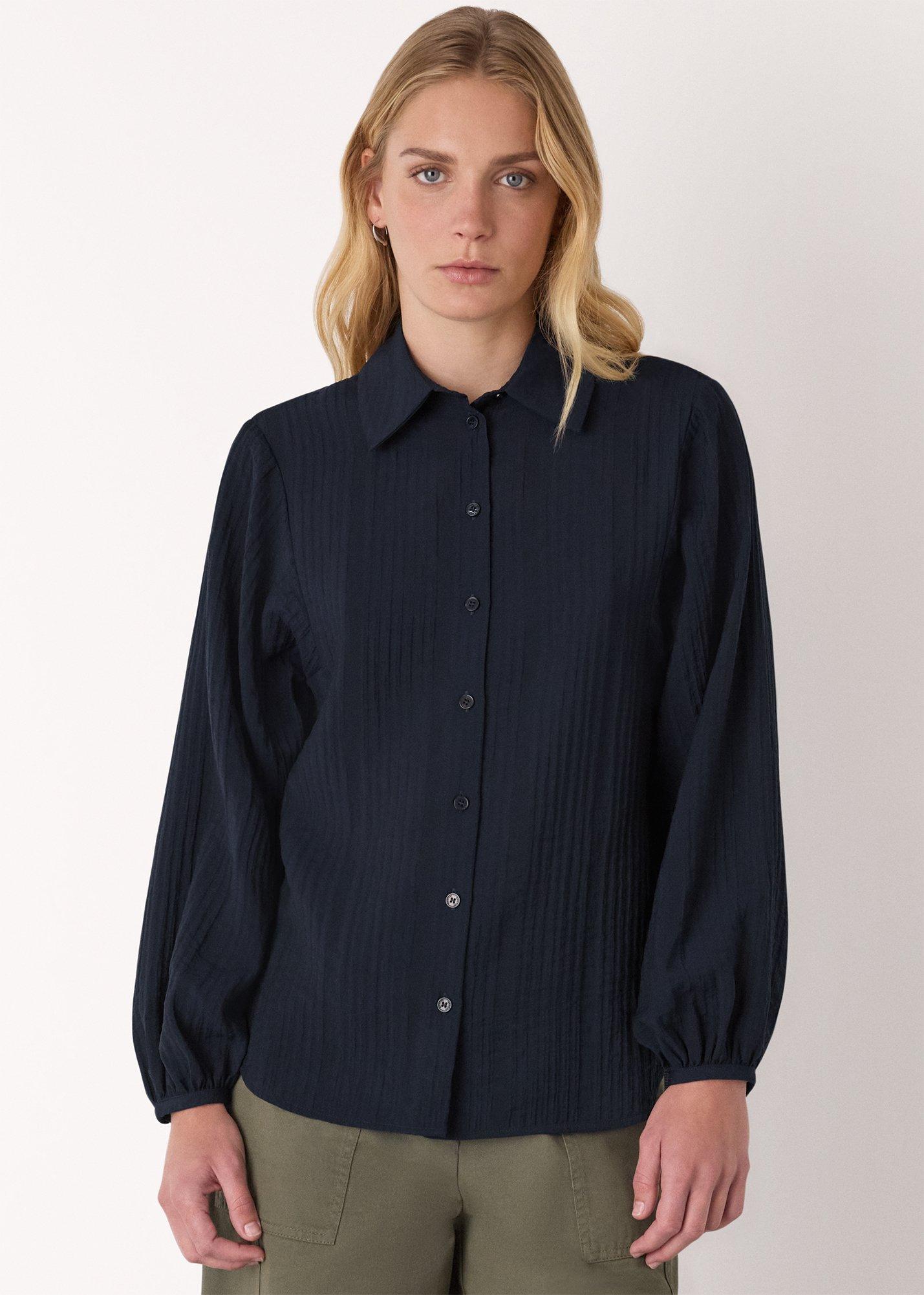 Textured Relaxed Viscose Shirt