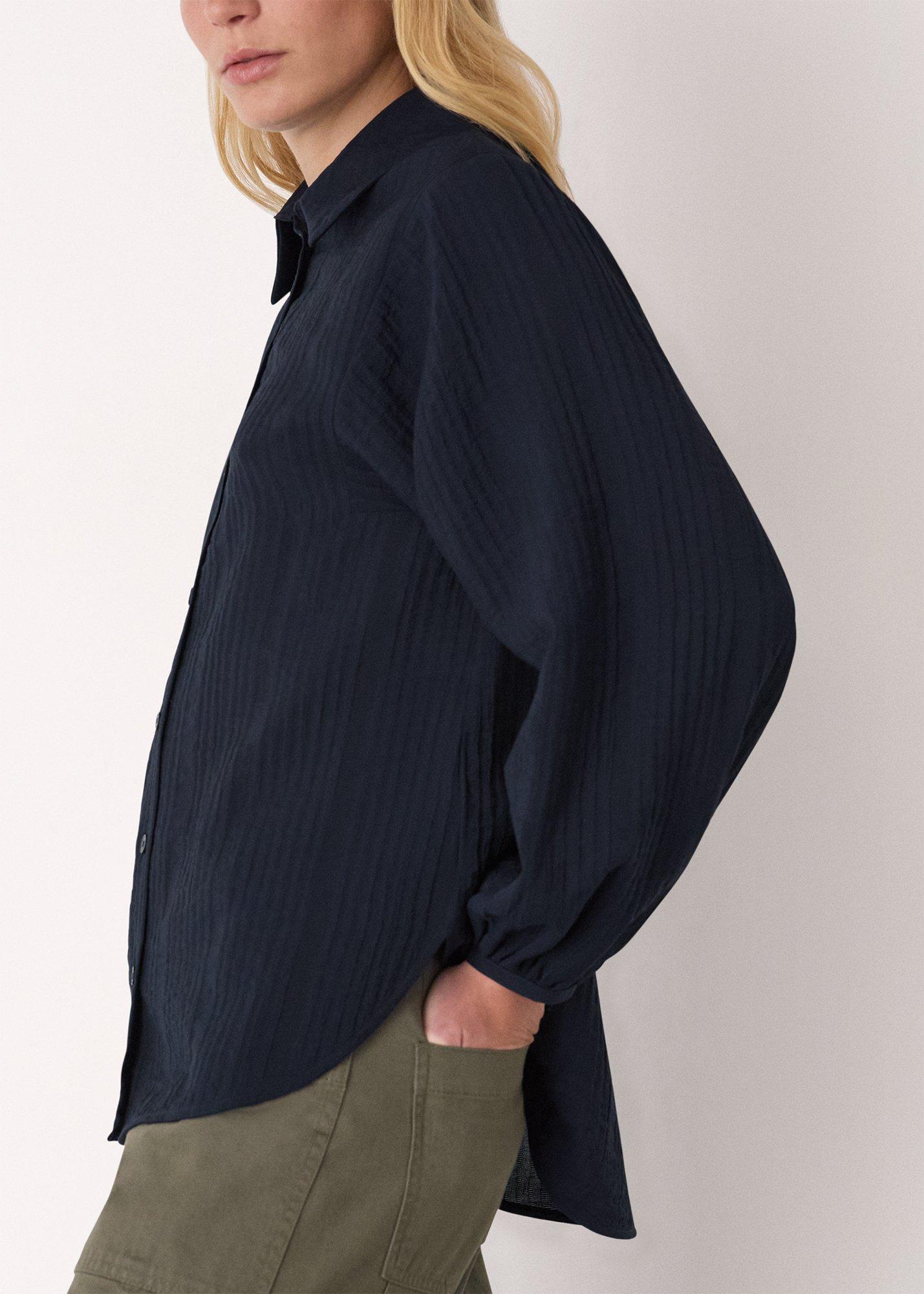 Textured Relaxed Viscose Shirt