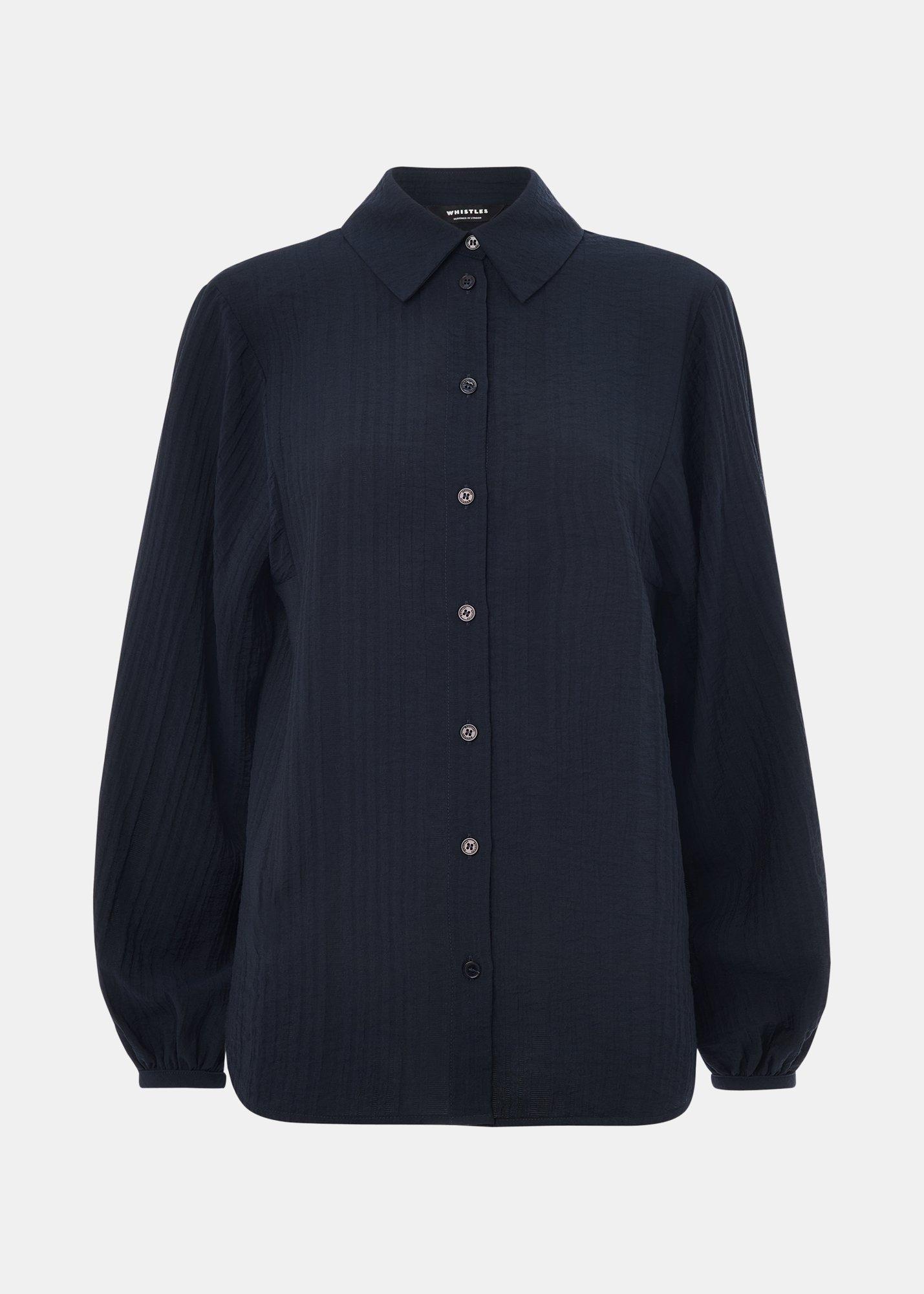Textured Relaxed Viscose Shirt