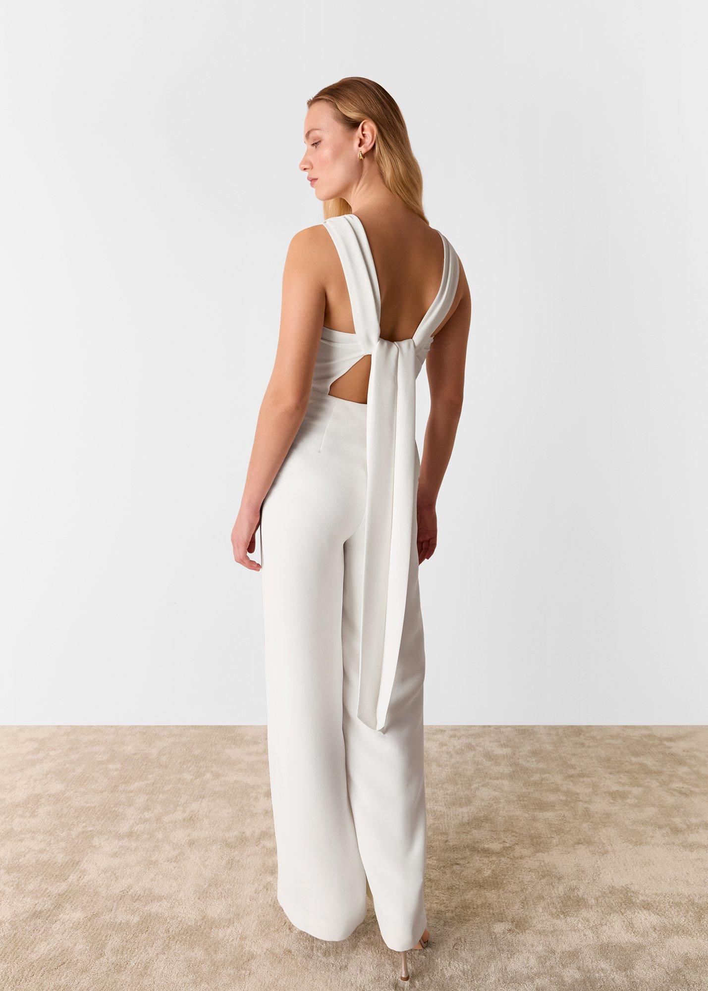 Tie Back Bridal Jumpsuit