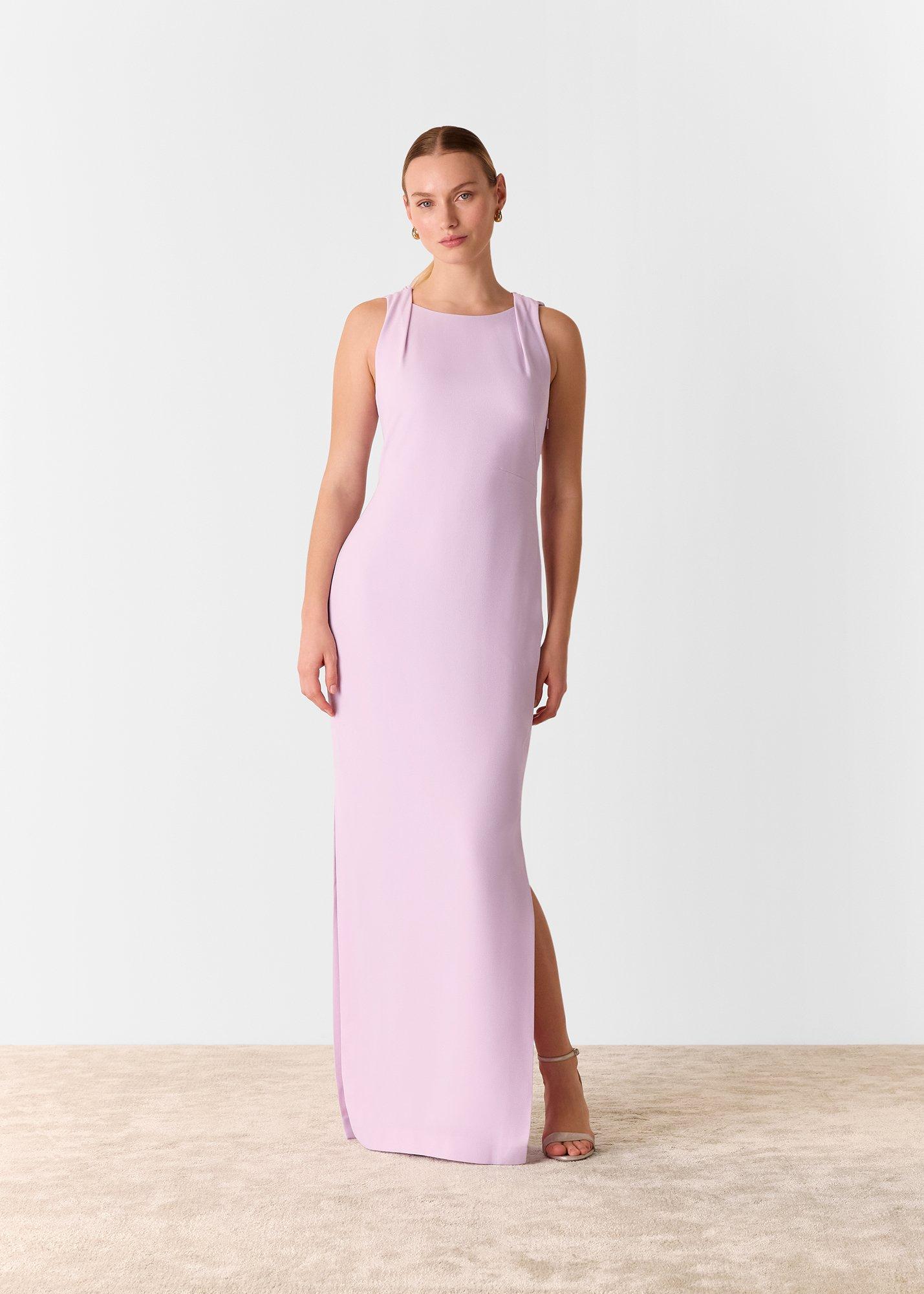 Lilac Tie Back Maxi Dress