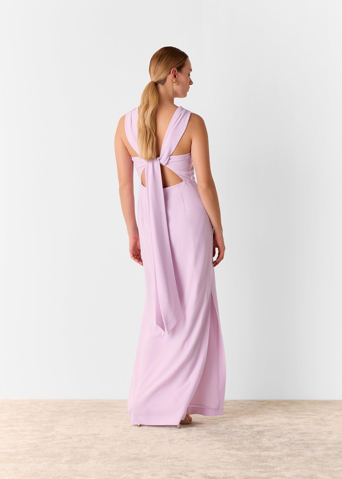 Lilac Tie Back Maxi Dress