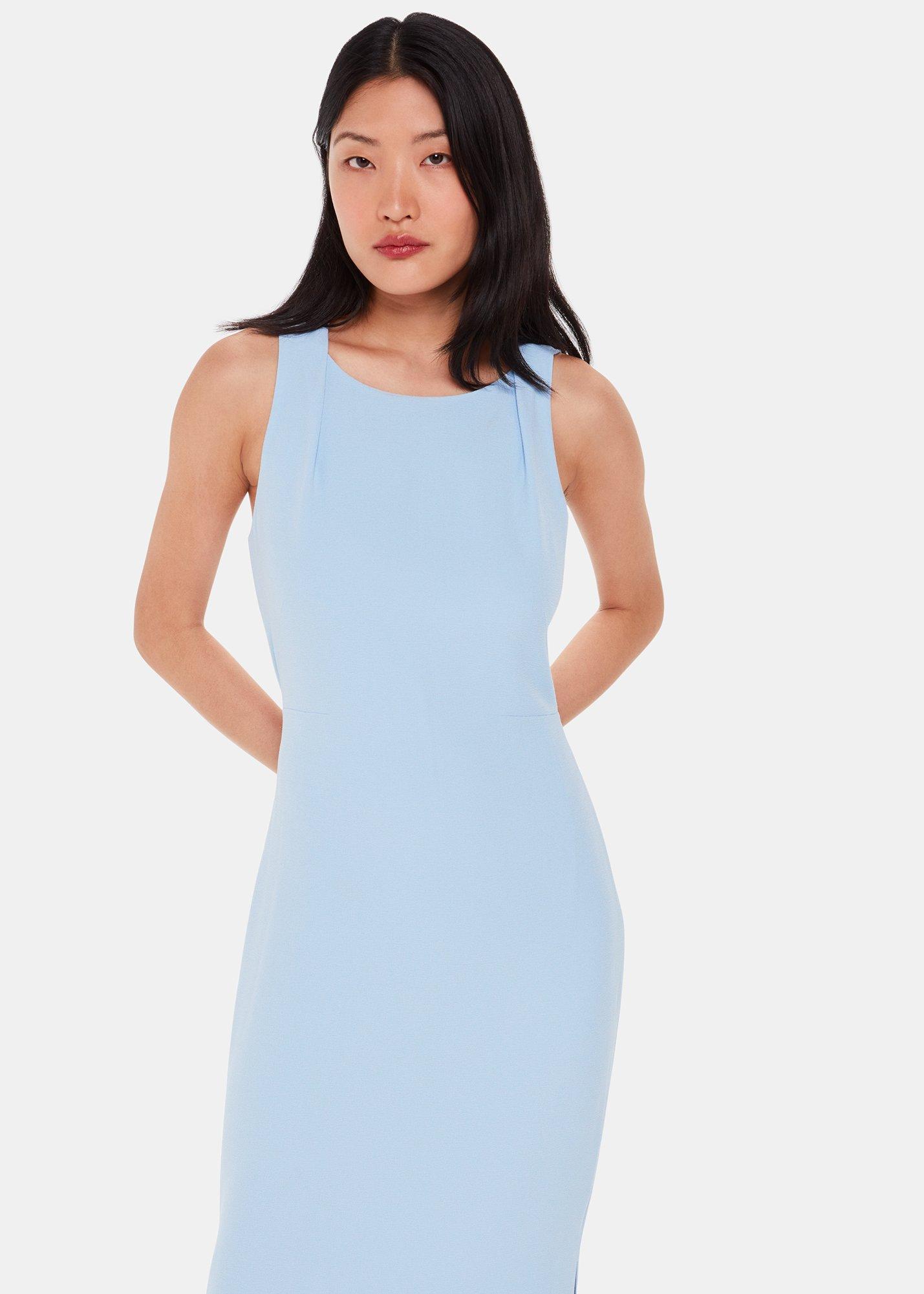 Pale Blue Tie Back Maxi Dress