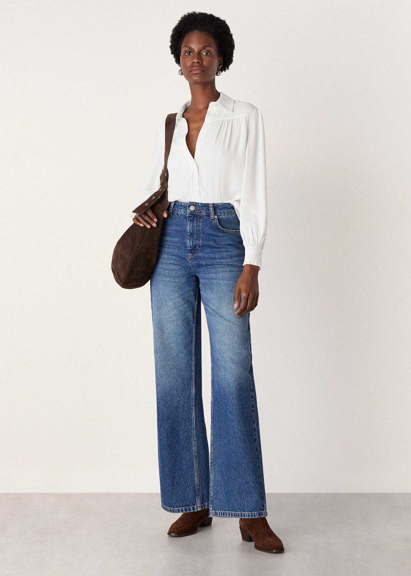 Ivory Tie Detail Crepe Blouse