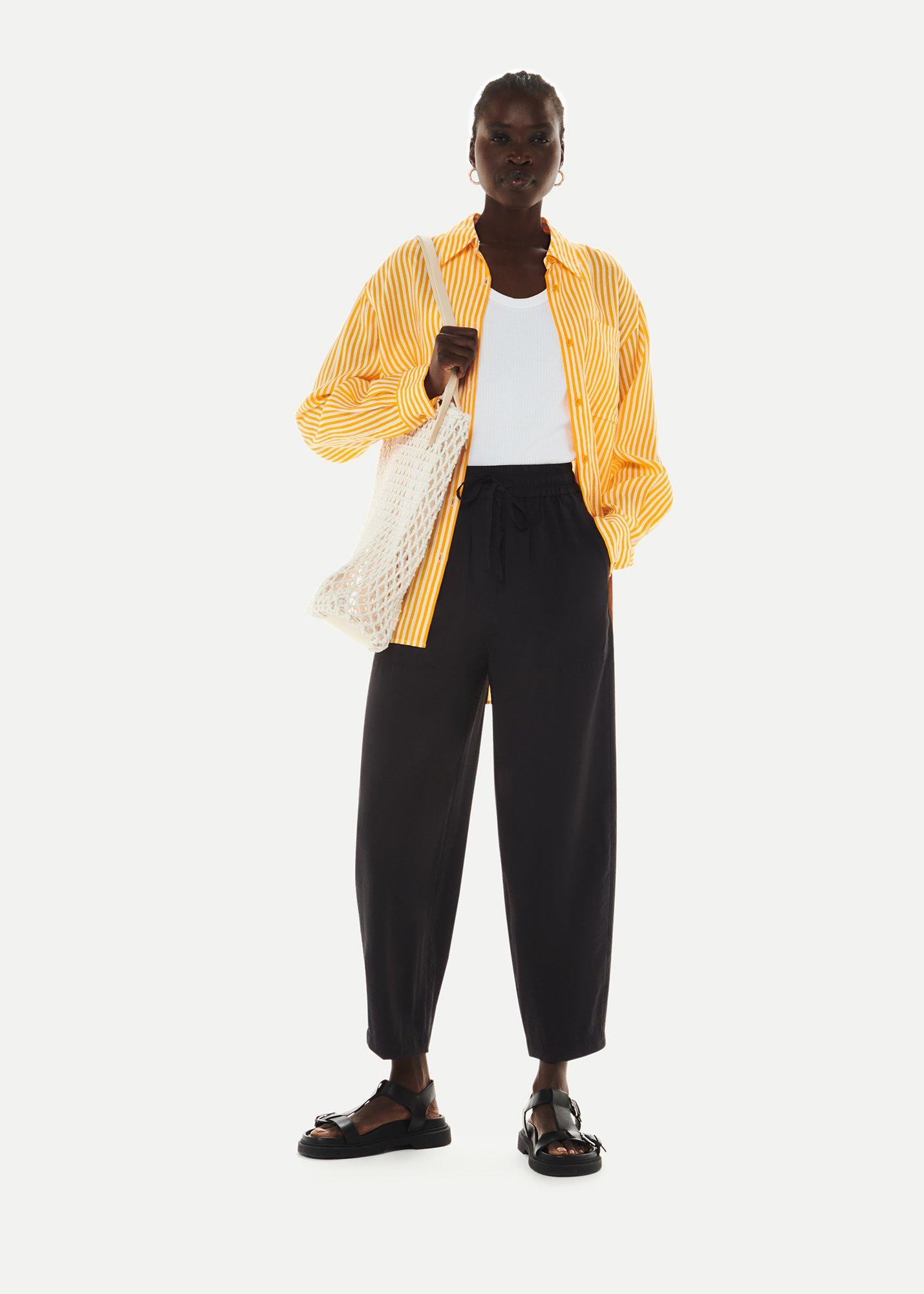 Black Tie Waist Nicola Pants