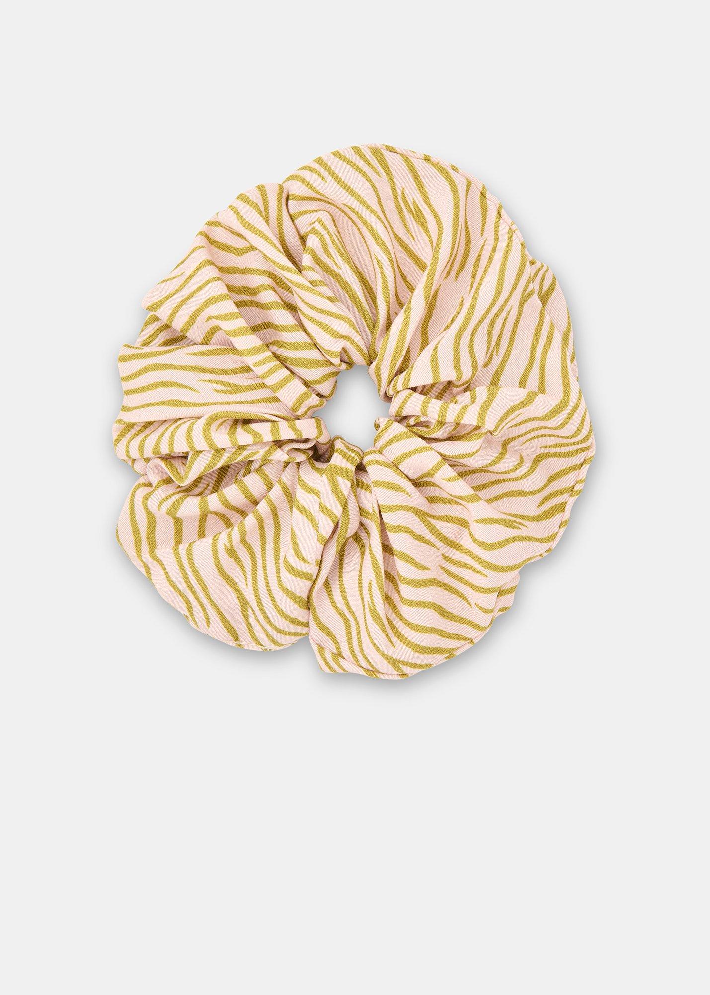 Green Tiger Flame Scrunchie