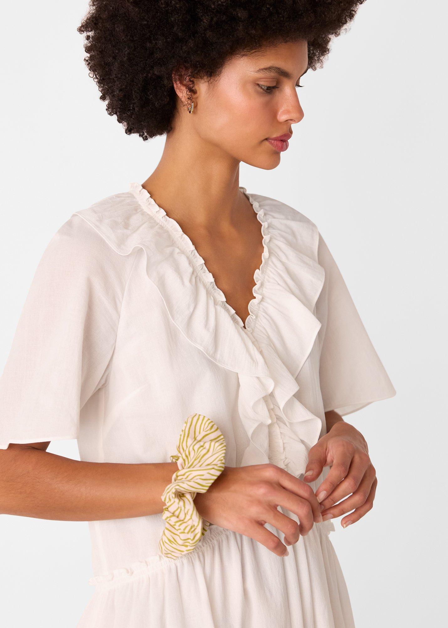 Green Tiger Flame Scrunchie