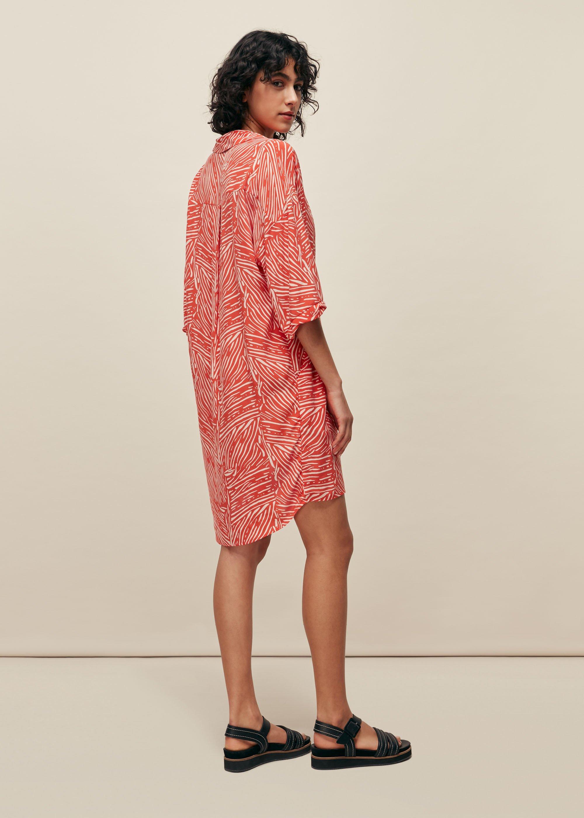 Multicolour Tiger Palm Print Lola Dress