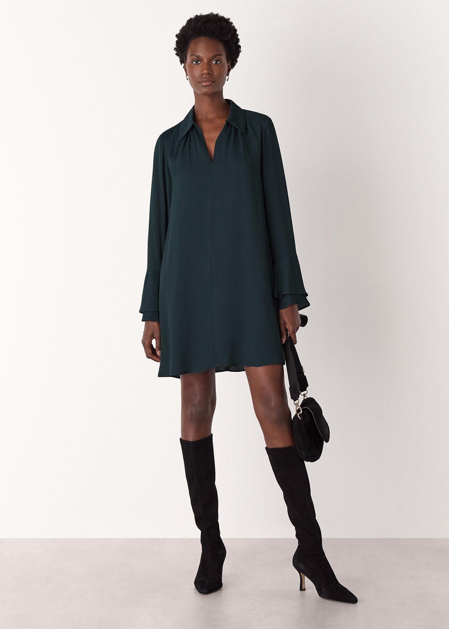 Teal Trapeze Mini Dress