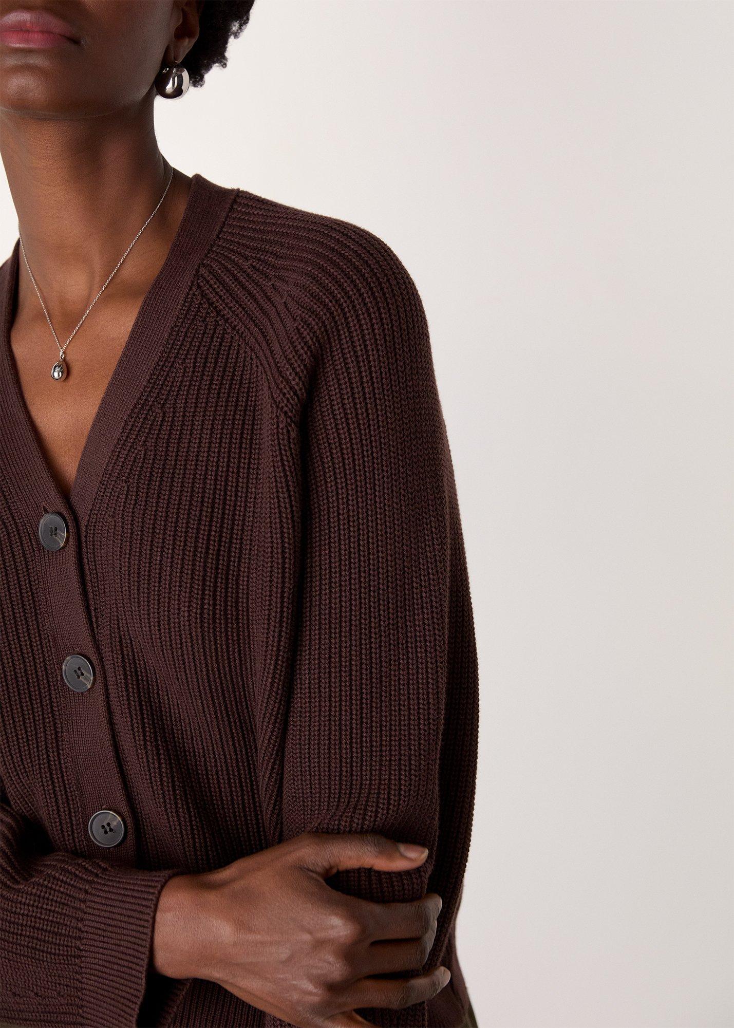 V Neck Cotton Cardigan