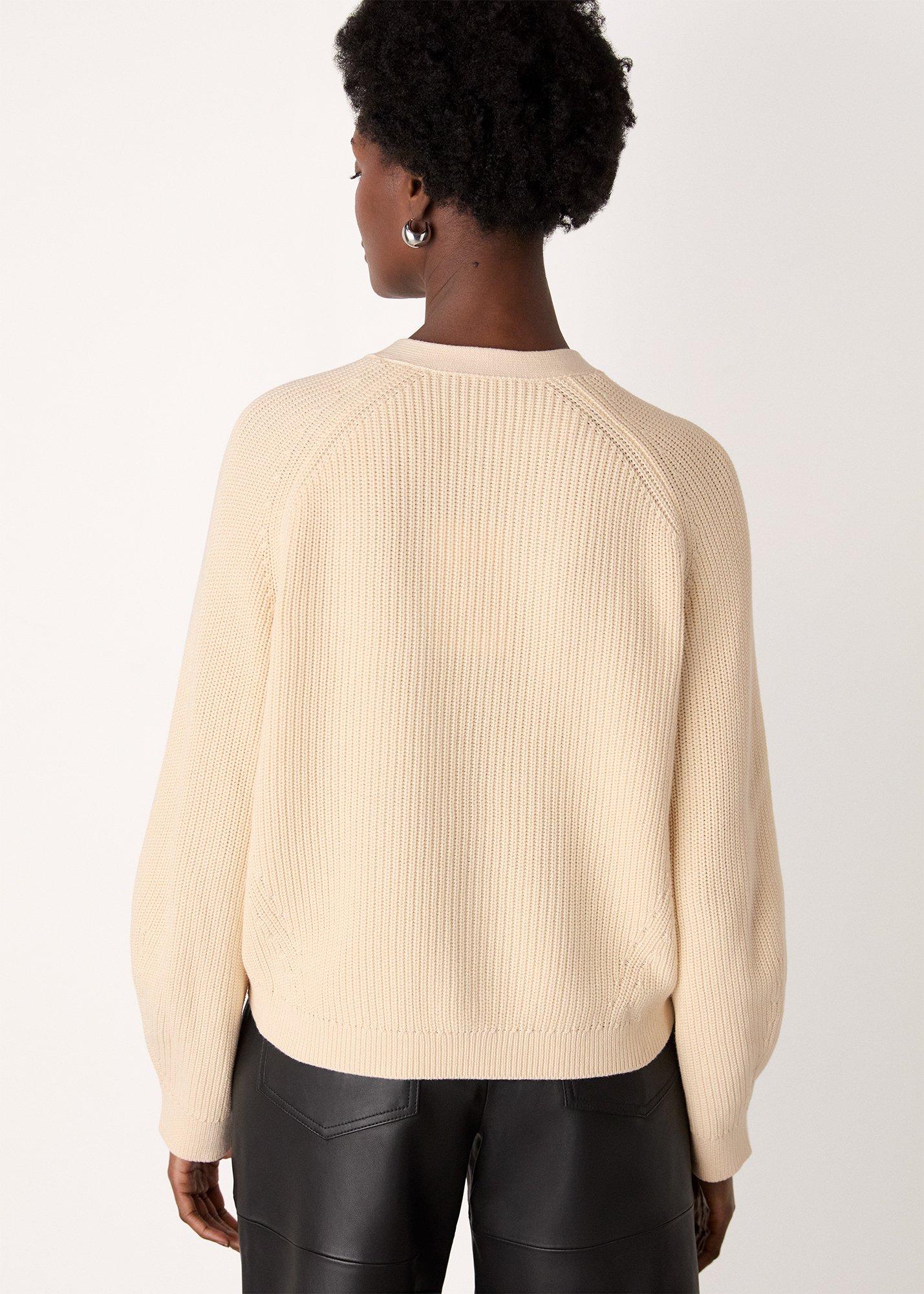 Petite V Neck Cotton Cardigan