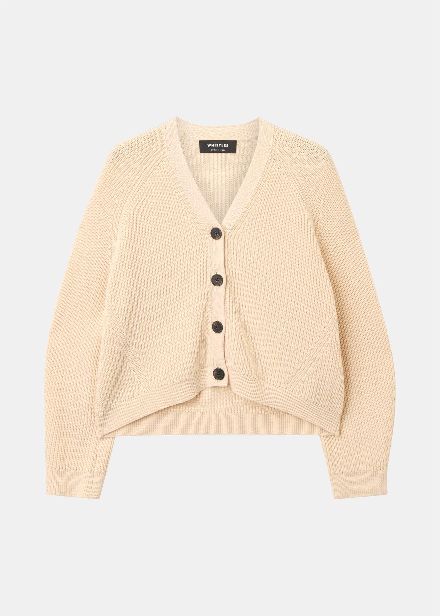 Petite V Neck Cotton Cardigan