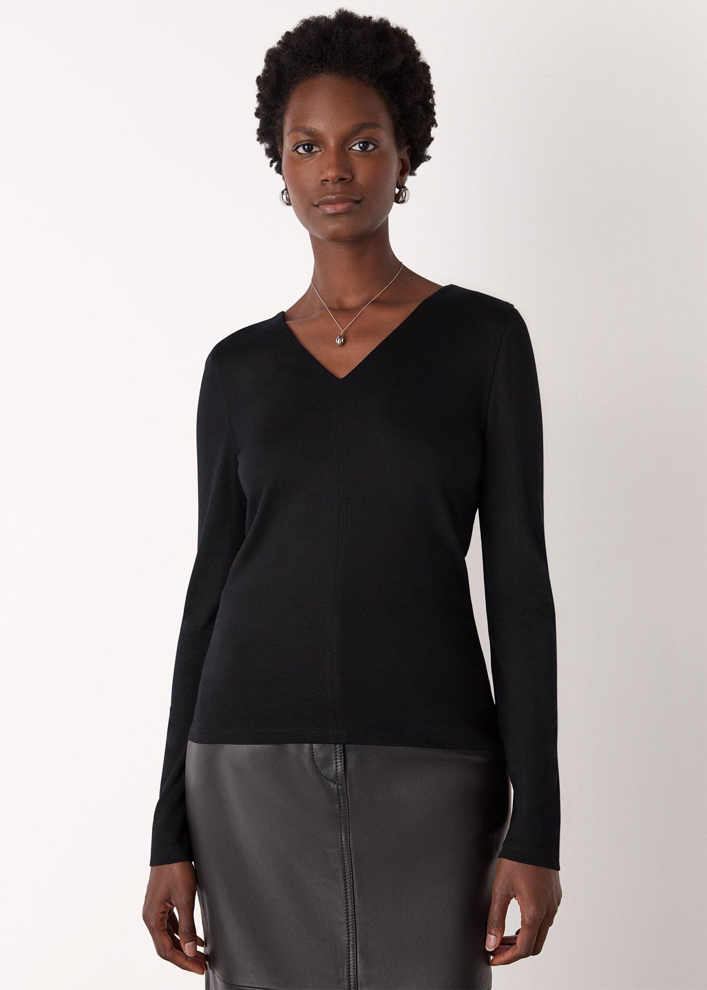 V Neck Long Sleeve Top