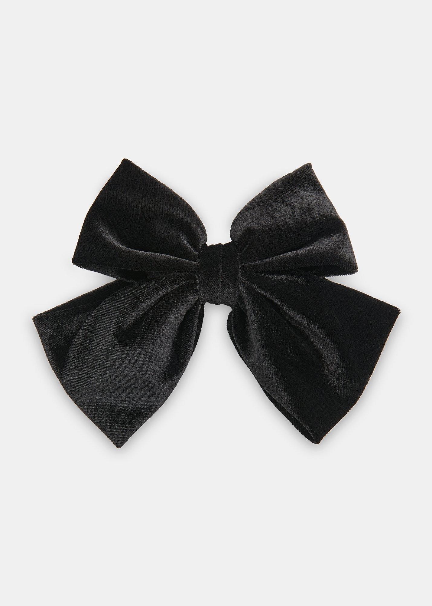 Black Velvet Bow Hair Clip