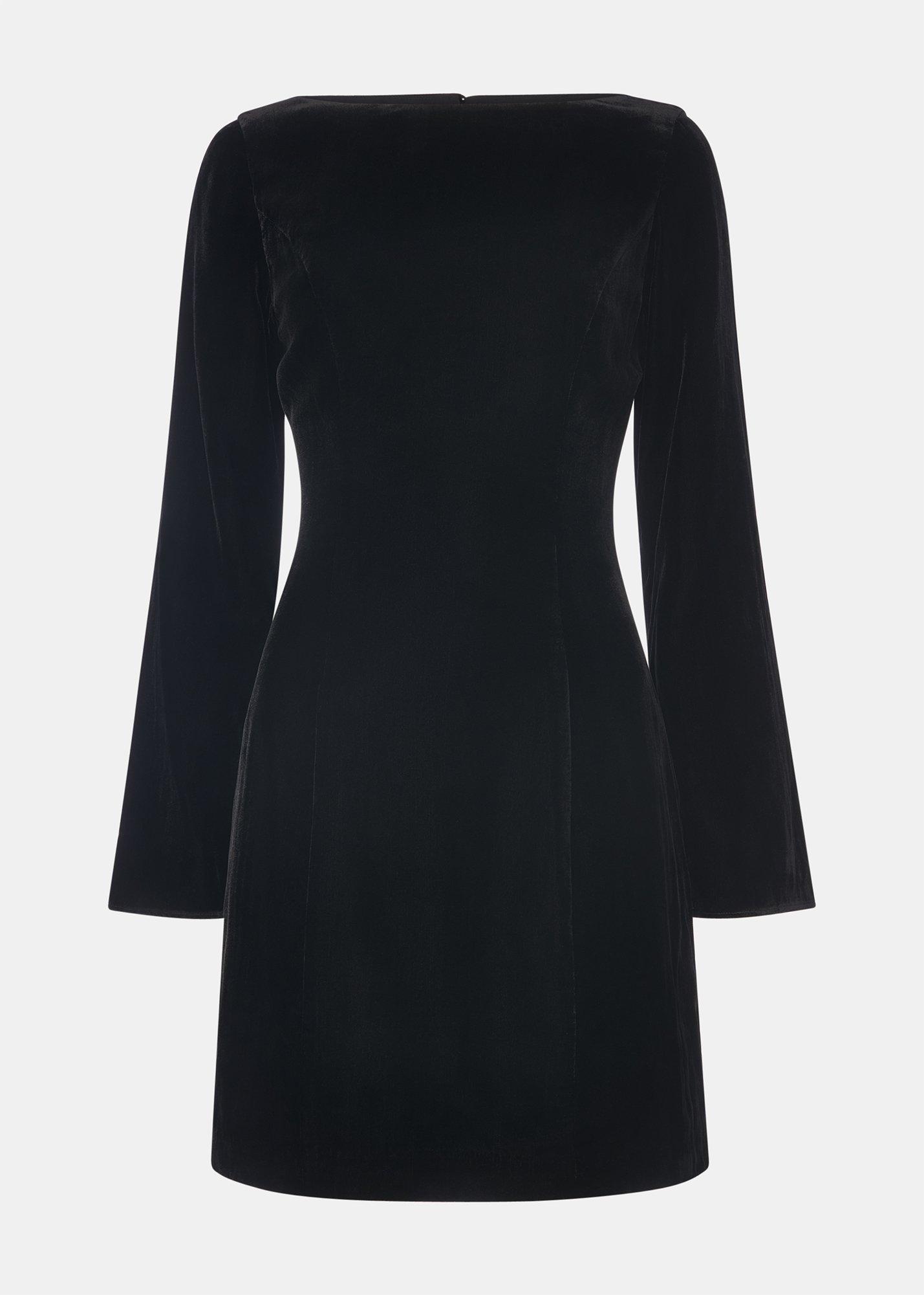 Petite Velvet Flare Sleeve Dress