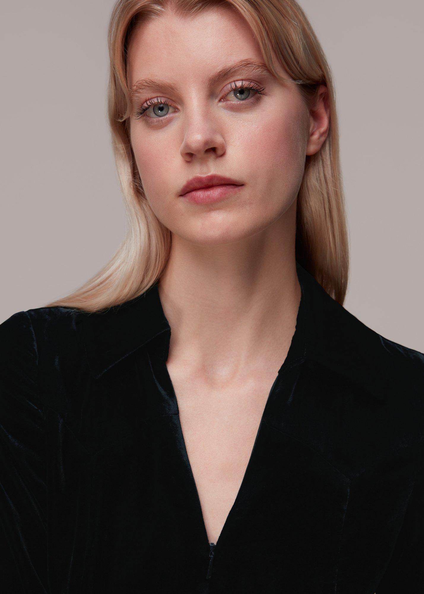 Velvet Zip Front Jumpsuit