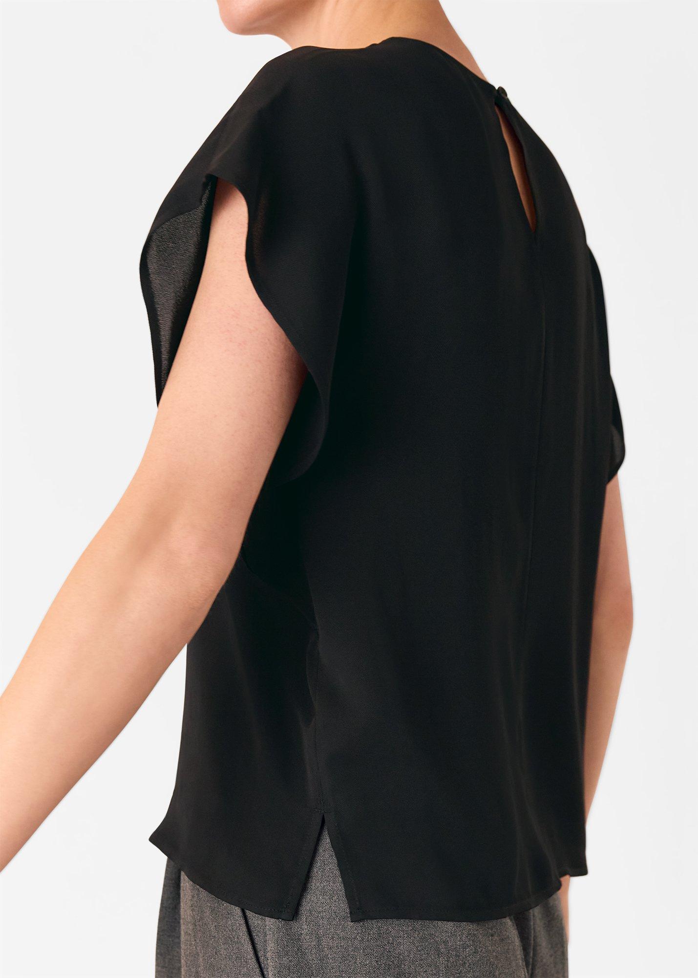 Short Sleeve Crepe Shell Top