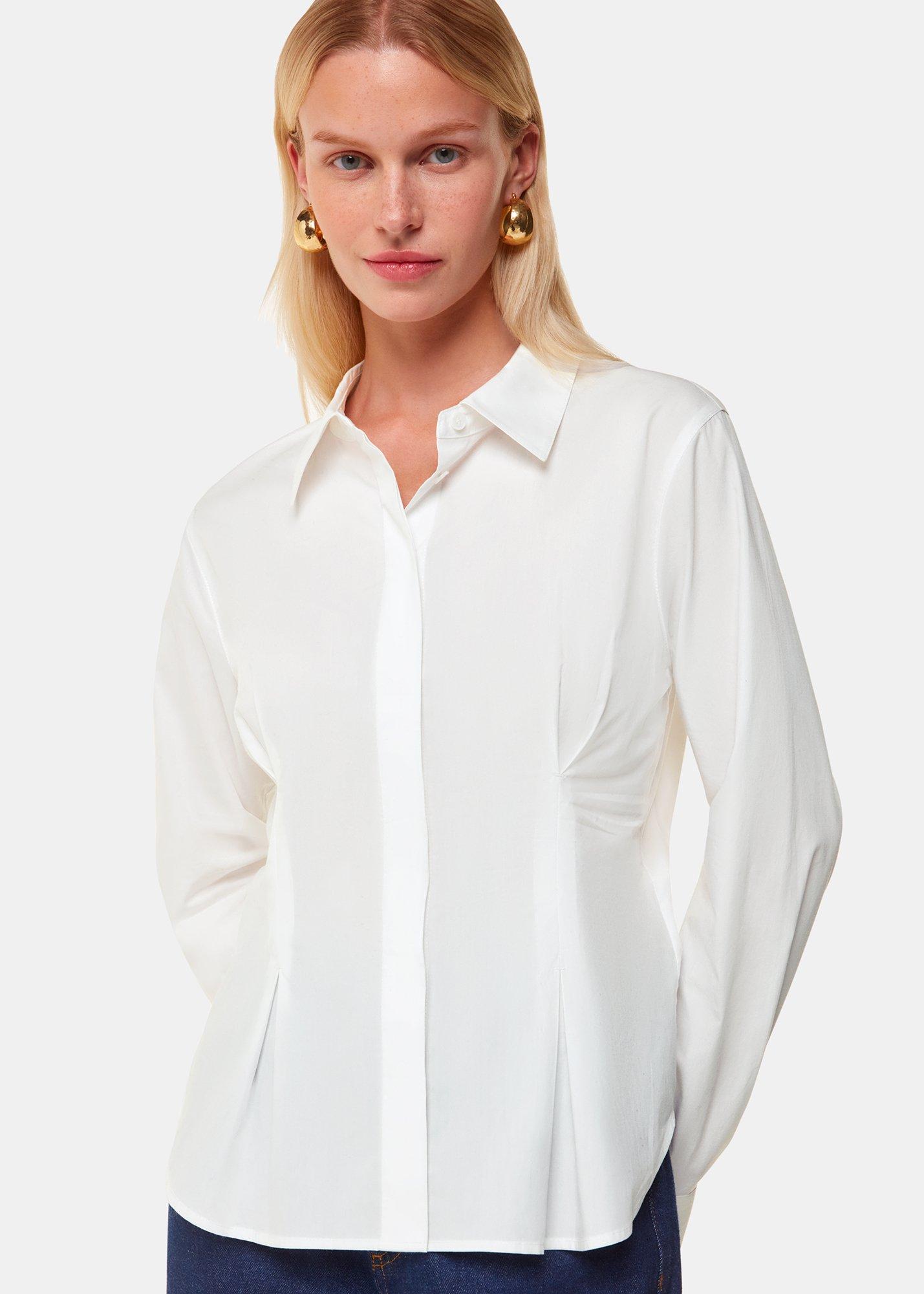 White Waisted Cotton Shirt