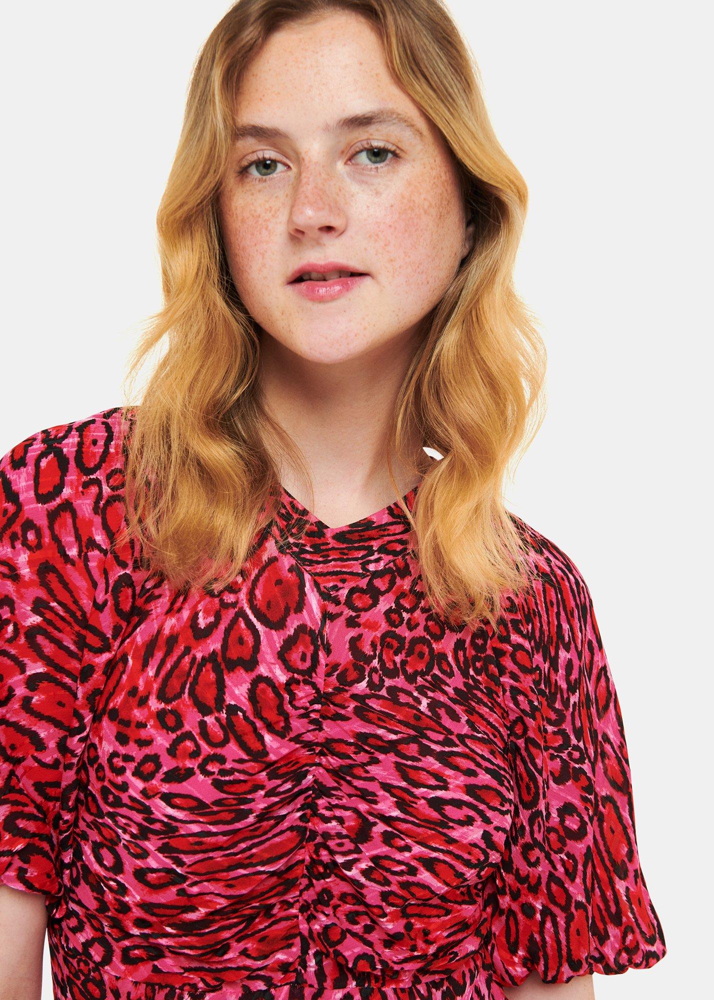 Waving Leopard Midi Dress