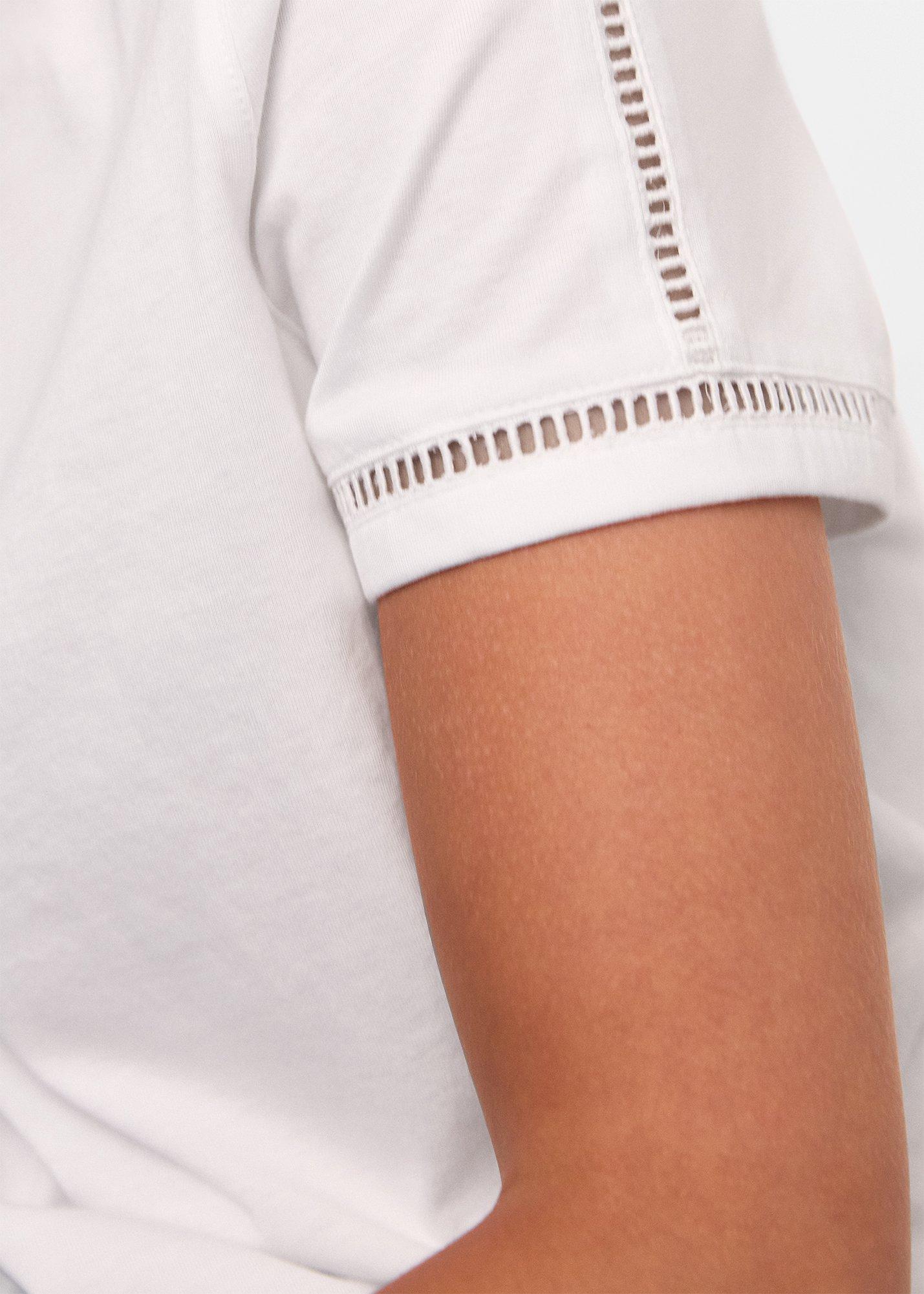 Broderie Trim Detail Tee
